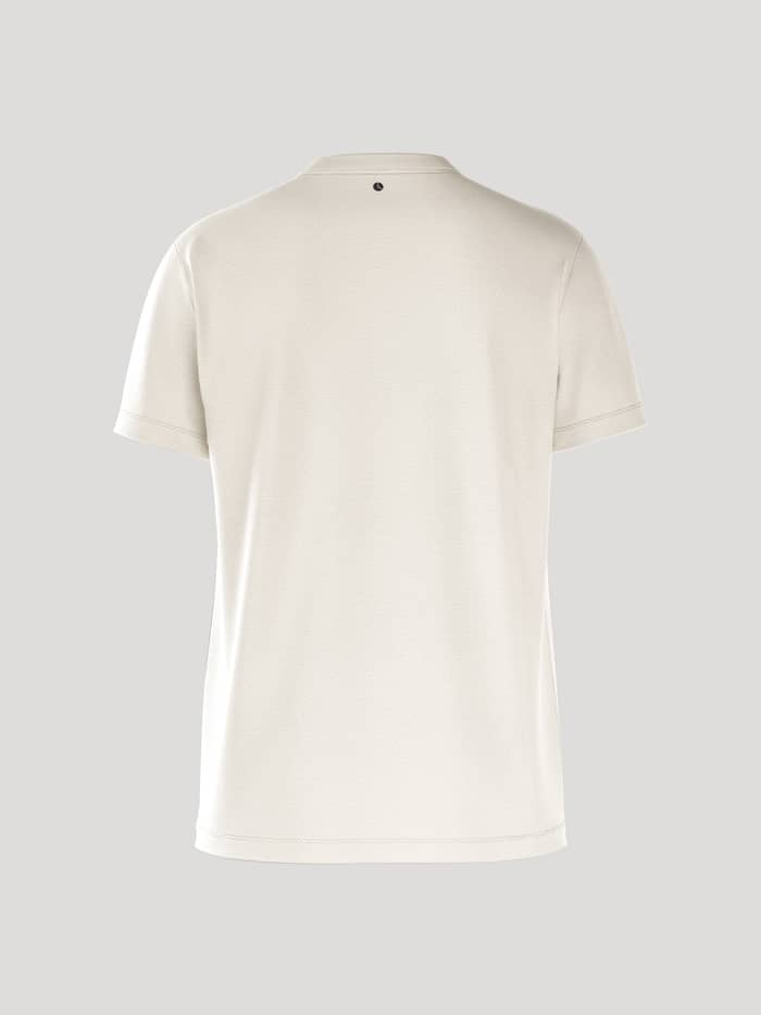 Borg Essential 4 T-Shirt i Tofu (Hvid) set bagfra i 100% bomuld med en sort tennisbold-detalje.