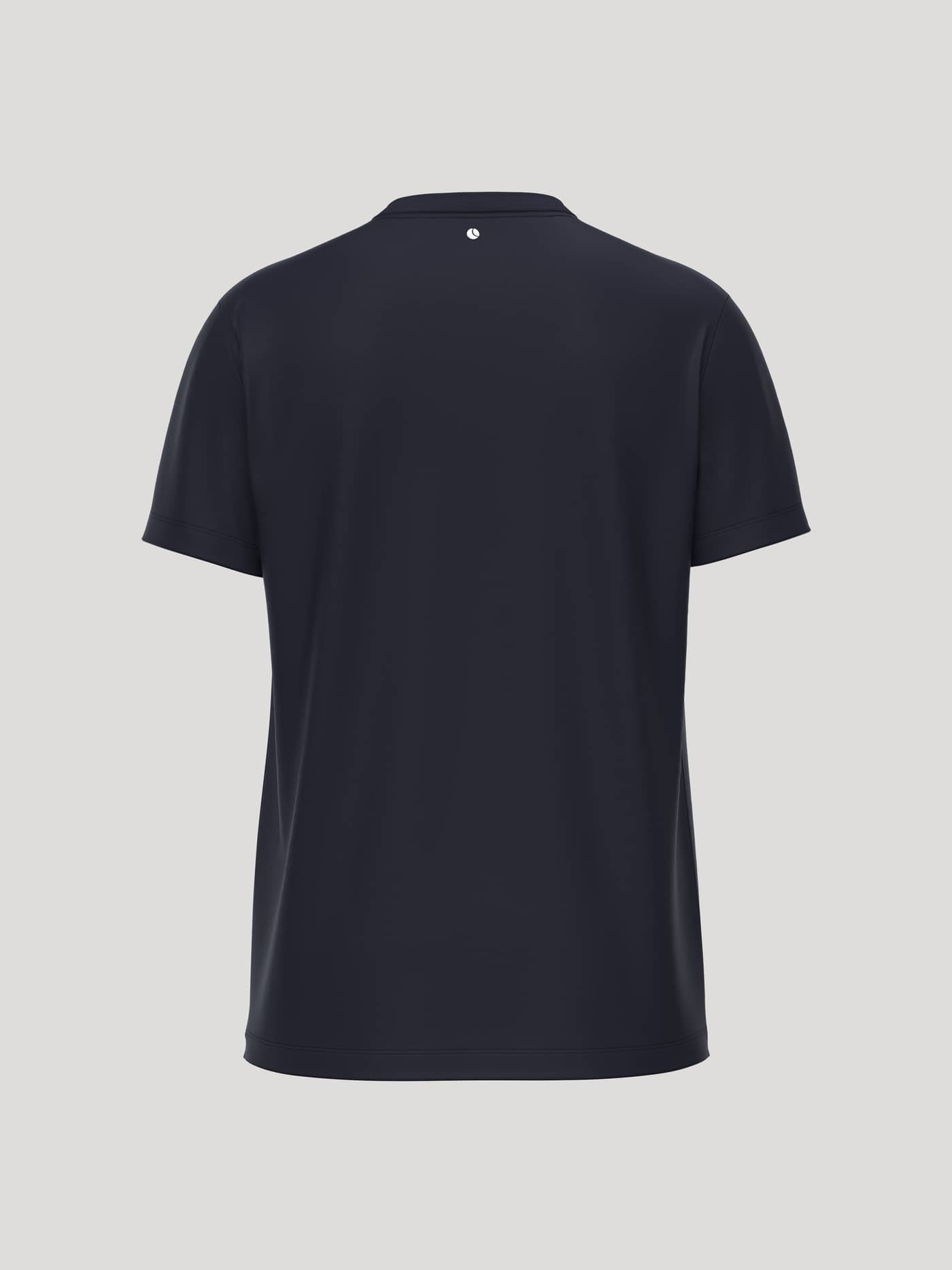 Borg Essential 4 T-Shirt i Night sky (Marineblå) set bagfra med en stilfuld regular fit og tennisbold-detalje til tennis. - Image 2