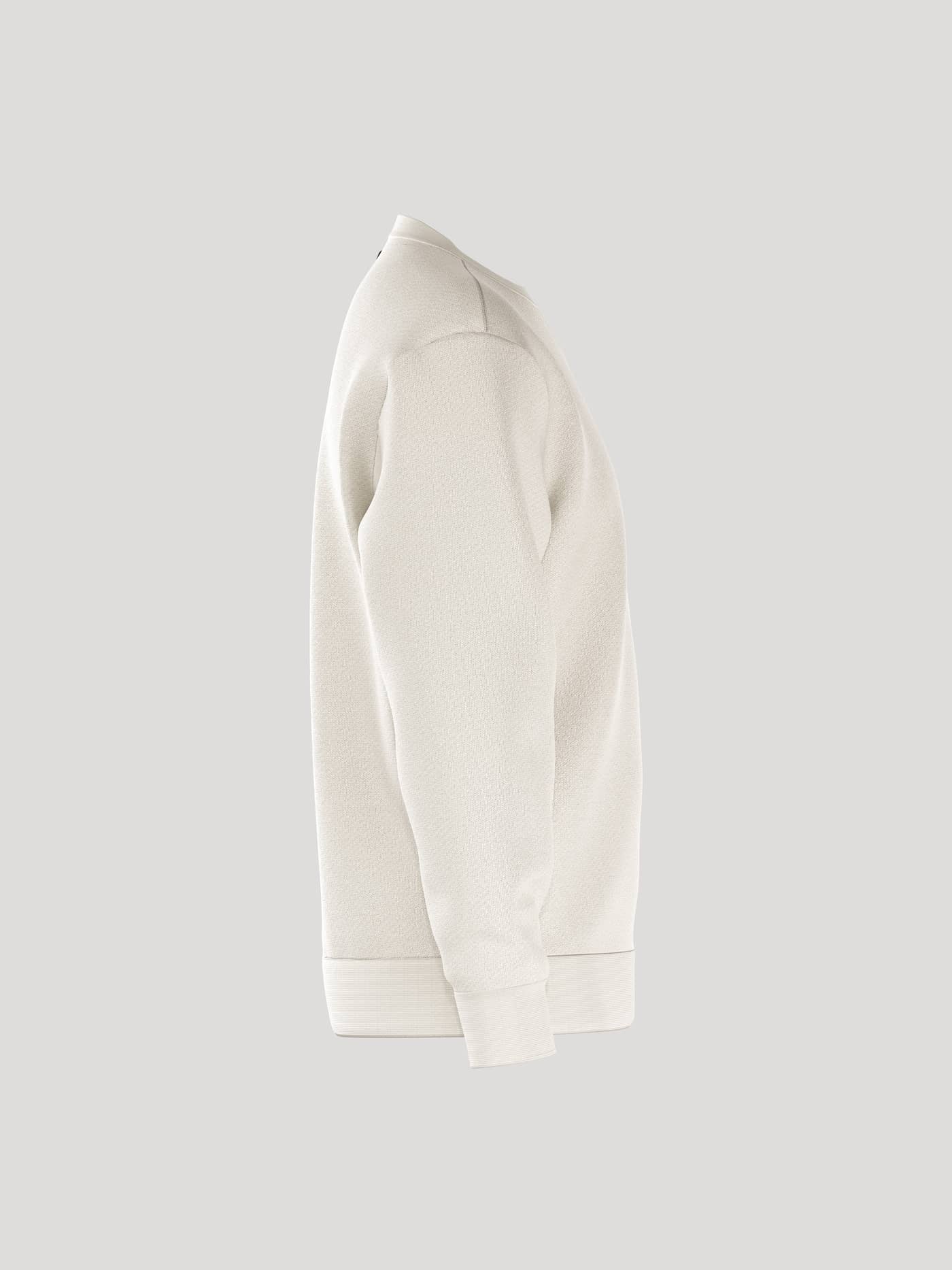 Borg Essential 4 Sweatshirt i Tofu (Hvid) set fra siden i blød french terry med et rent, regular fit. - Image 2