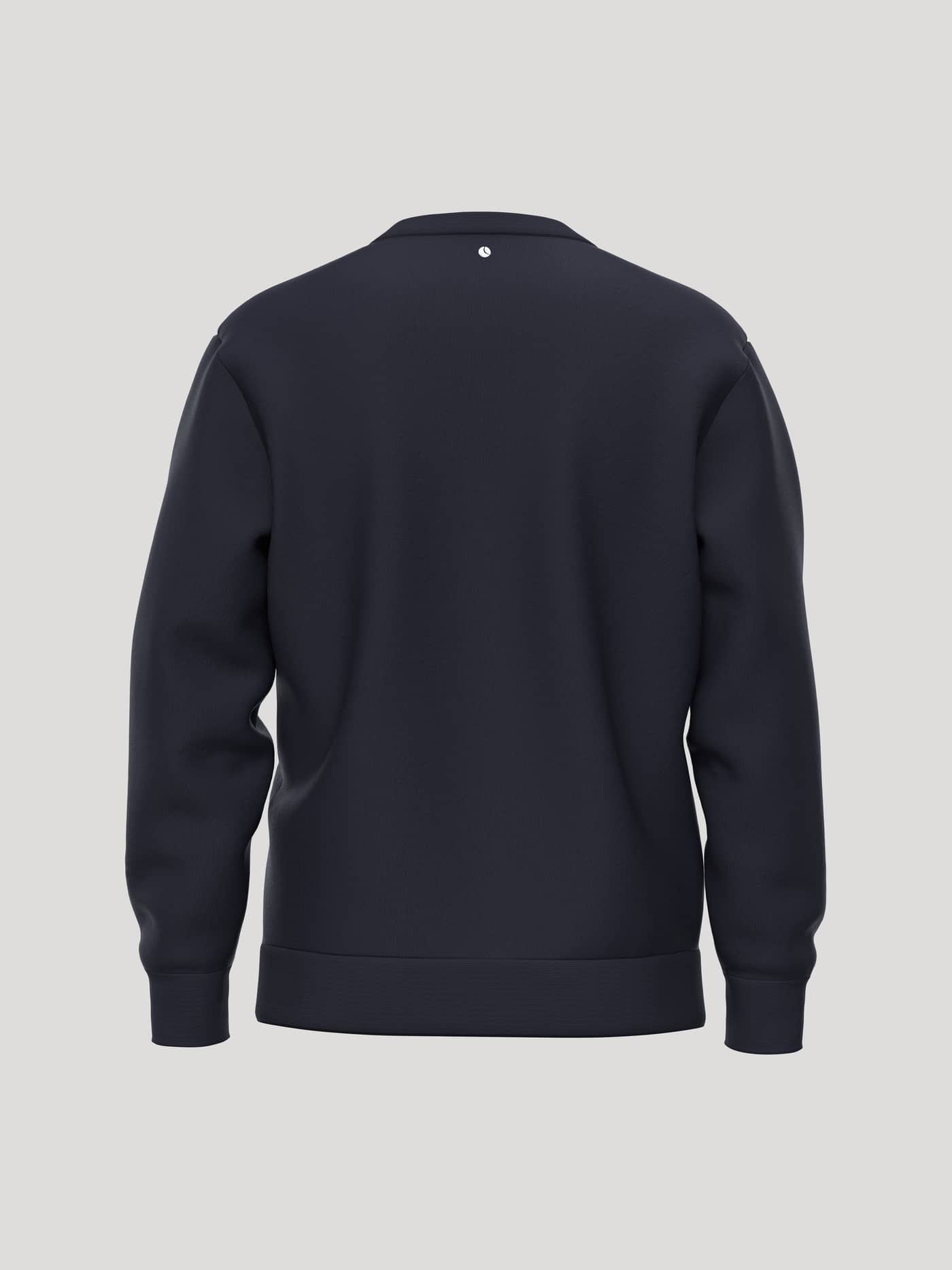 Borg Essential 4 Sweatshirt i Night sky (Marineblå) set bagfra i french terry med et tennisbold-broderi til tennis. - Image 2