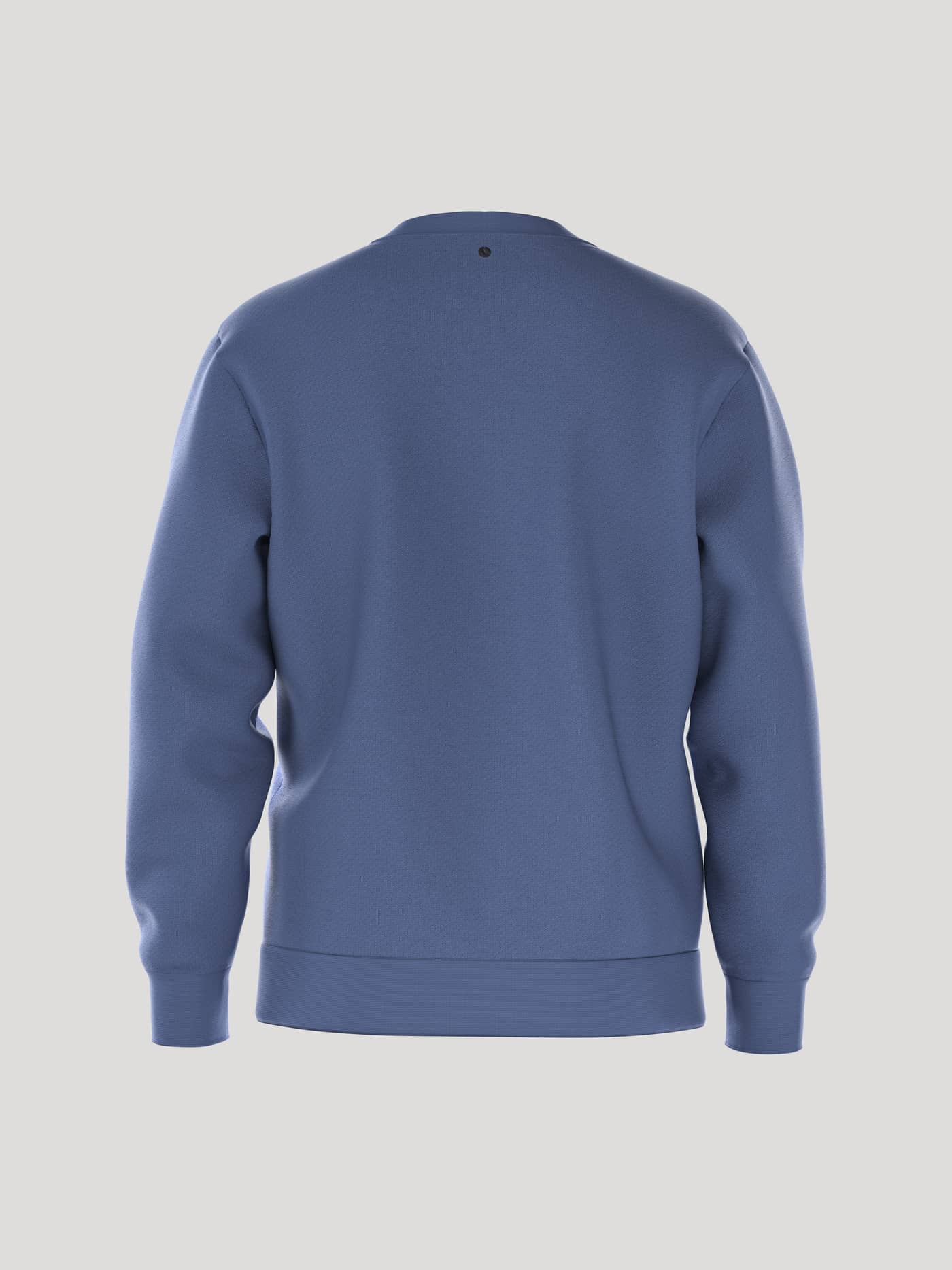 Borg Essential 4 Sweatshirt i Coastal Fjord (Blå) set bagfra i blød french terry med en stilfuld pasform og ribkanter. - Image 3