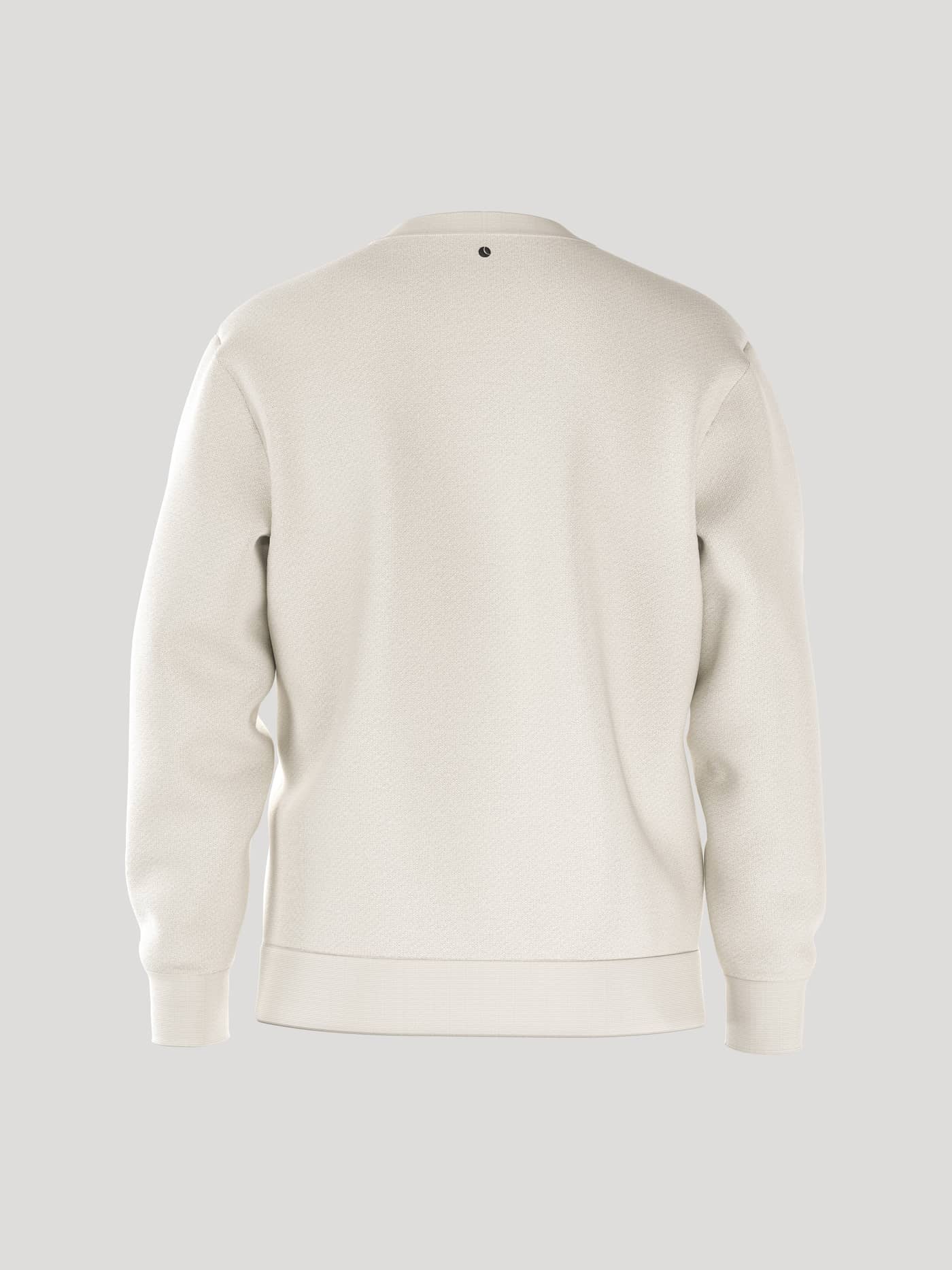 Borg Essential 4 Sweatshirt i Tofu (Hvid) set bagfra til mænd i blødt french terry med et regular fit. - Image 3