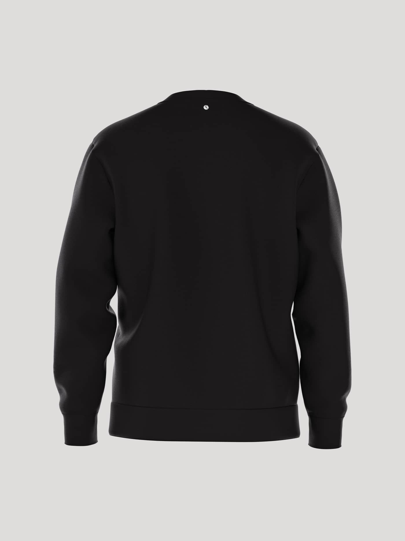 Borg Essential 4 Sweatshirt i Black Beauty (Sort) set bagfra i funktionel french terry med hvidt logo til mænd. - Image 3
