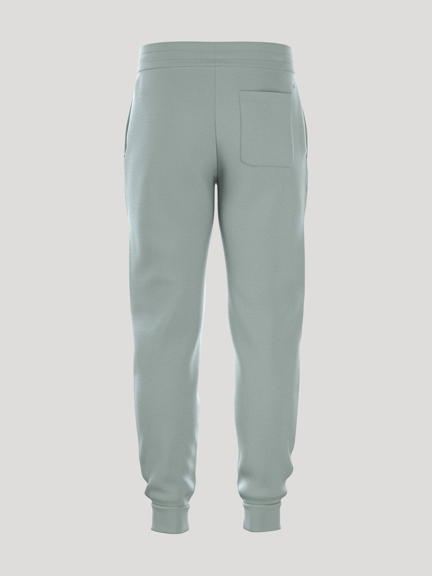 Borg Essential 3 Tapered Sweatpants i Slate Gray (Grøn) set bagfra med moderne pasform og ribkanter. - Image 3