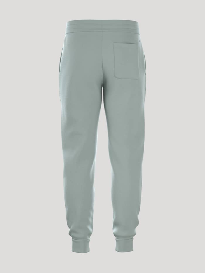 Borg Essential 3 Tapered Sweatpants in Slate Gray (Groen) met taps toelopende pijpen en geribbelde boorden, achteraanzicht. - Image 3