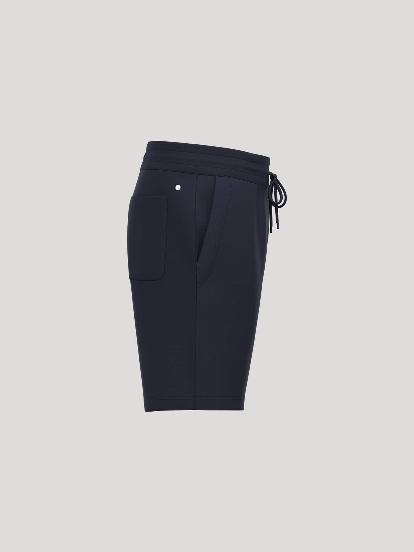 Borg Essential 4 Sweatshorts i Night sky (Marineblå) set fra siden i funktionel french terry med en regular pasform. - Image 4