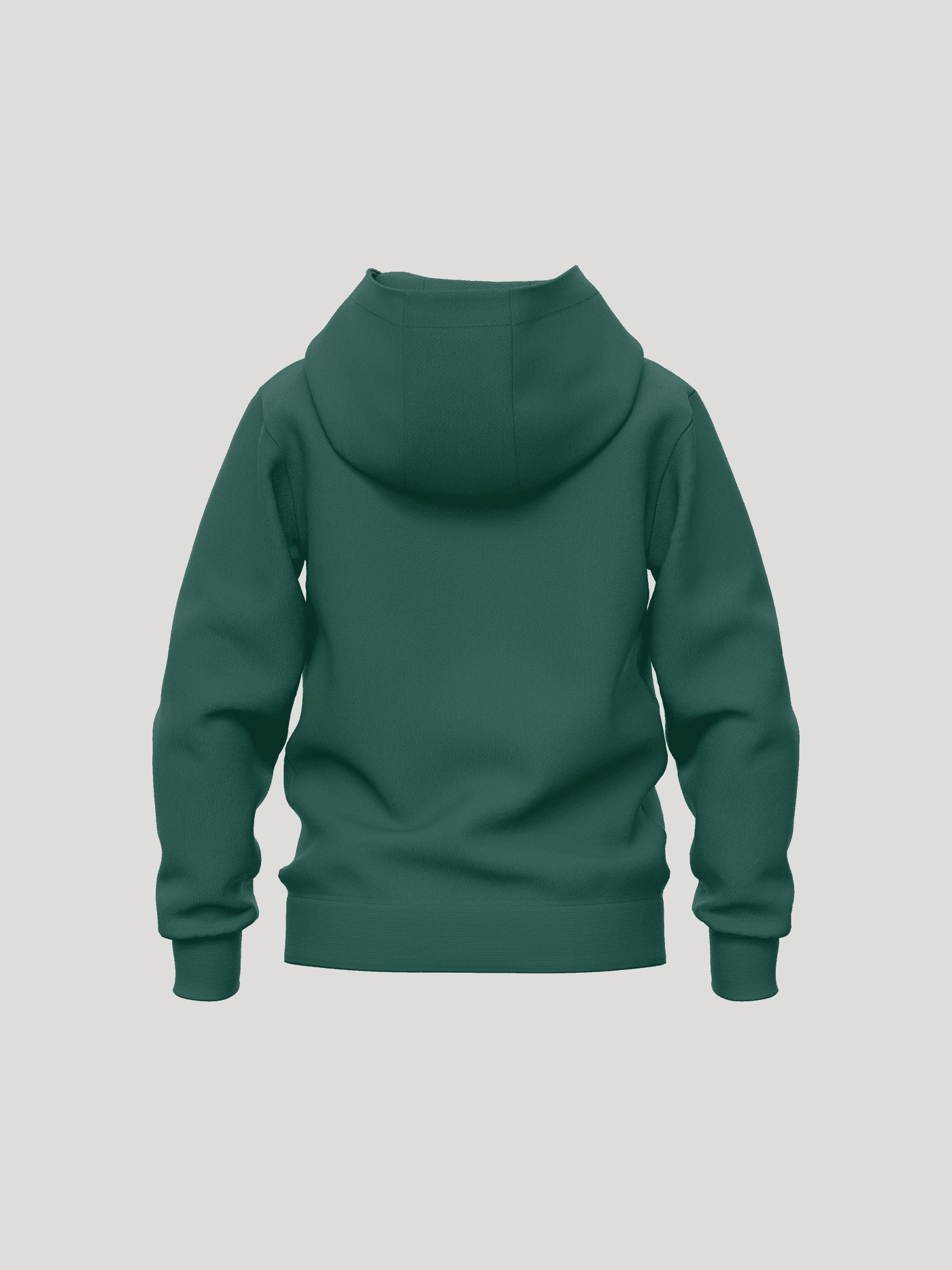 Rückansicht des Borg Essential 1 Hoodie für kids in Posy Green (Grün) aus weichem, angerautem Fleece. - Image 2