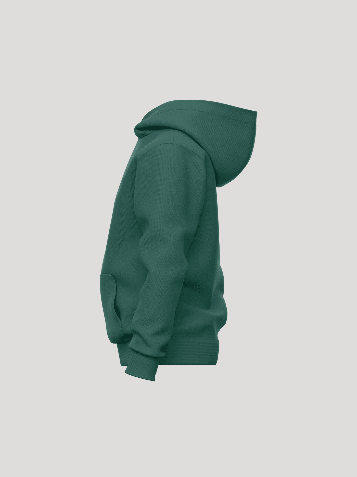 Seitenansicht des Borg Essential 1 Hoodie für kids in Posy Green (Grün) mit bequemer normaler Passform für die Freizeit. - Image 3