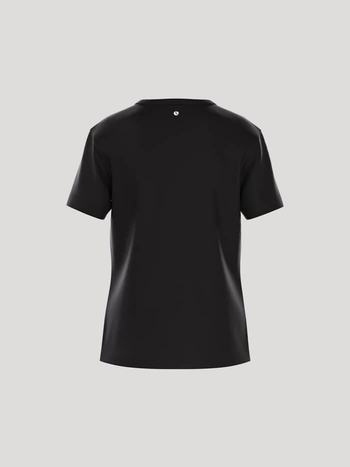 Borg Essential 1 T-Shirt til kids i Black Beauty (Sort) set bagfra i blød bomuld med et lille logo i nakken. - Image 3