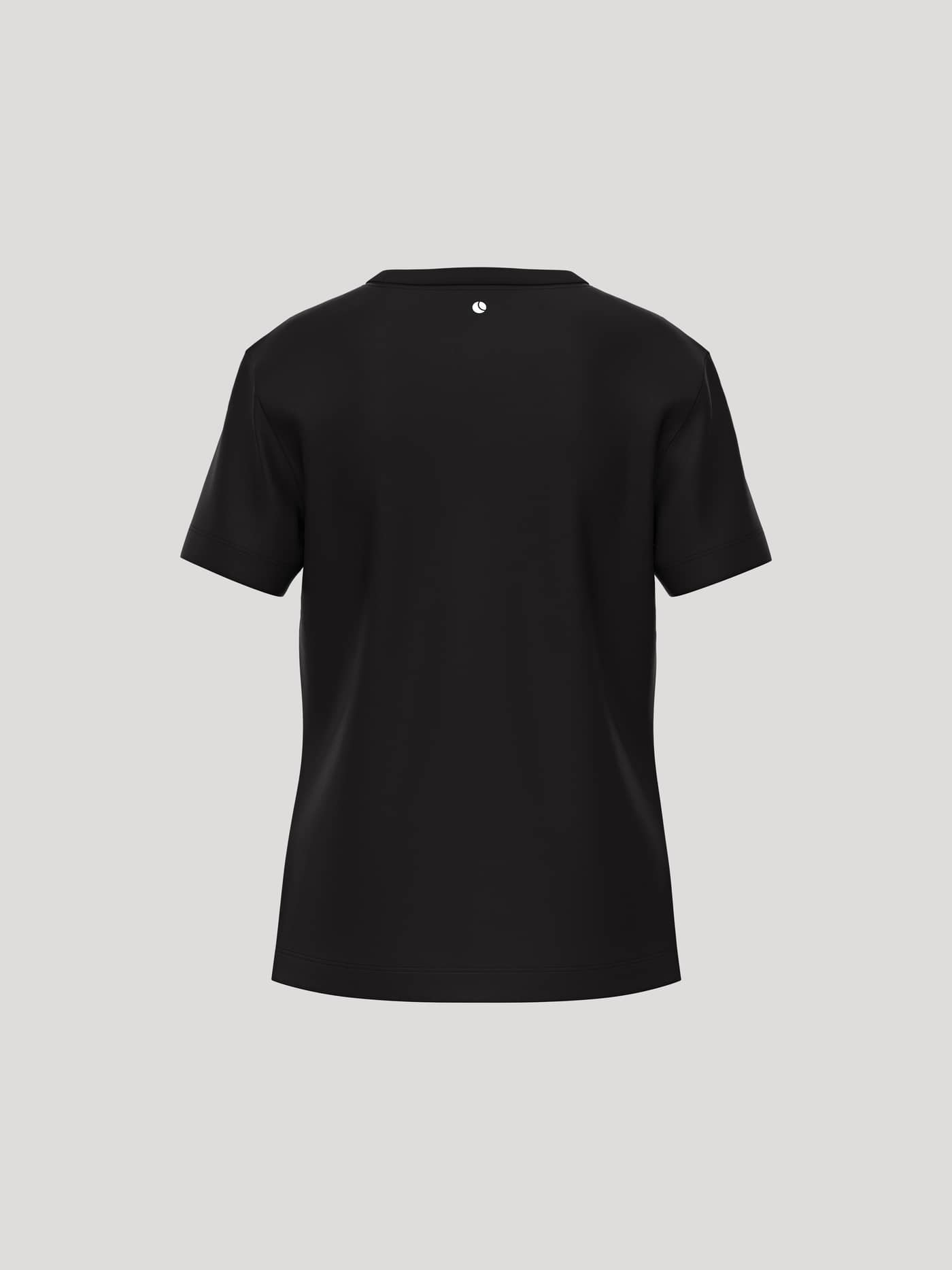 Back view of kids Björn Borg Essential 1 T-Shirt in Black Beauty (Black), a soft cotton leisure staple with a white logo. - Image 2