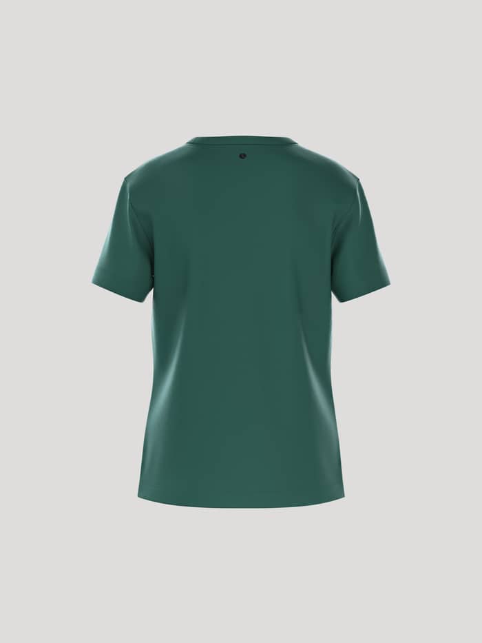 Borg Essential 1 T-Shirt i Posy Green (Grøn) set bagfra til kids i bomuld med en regular pasform og lille sort logo. - Image 3