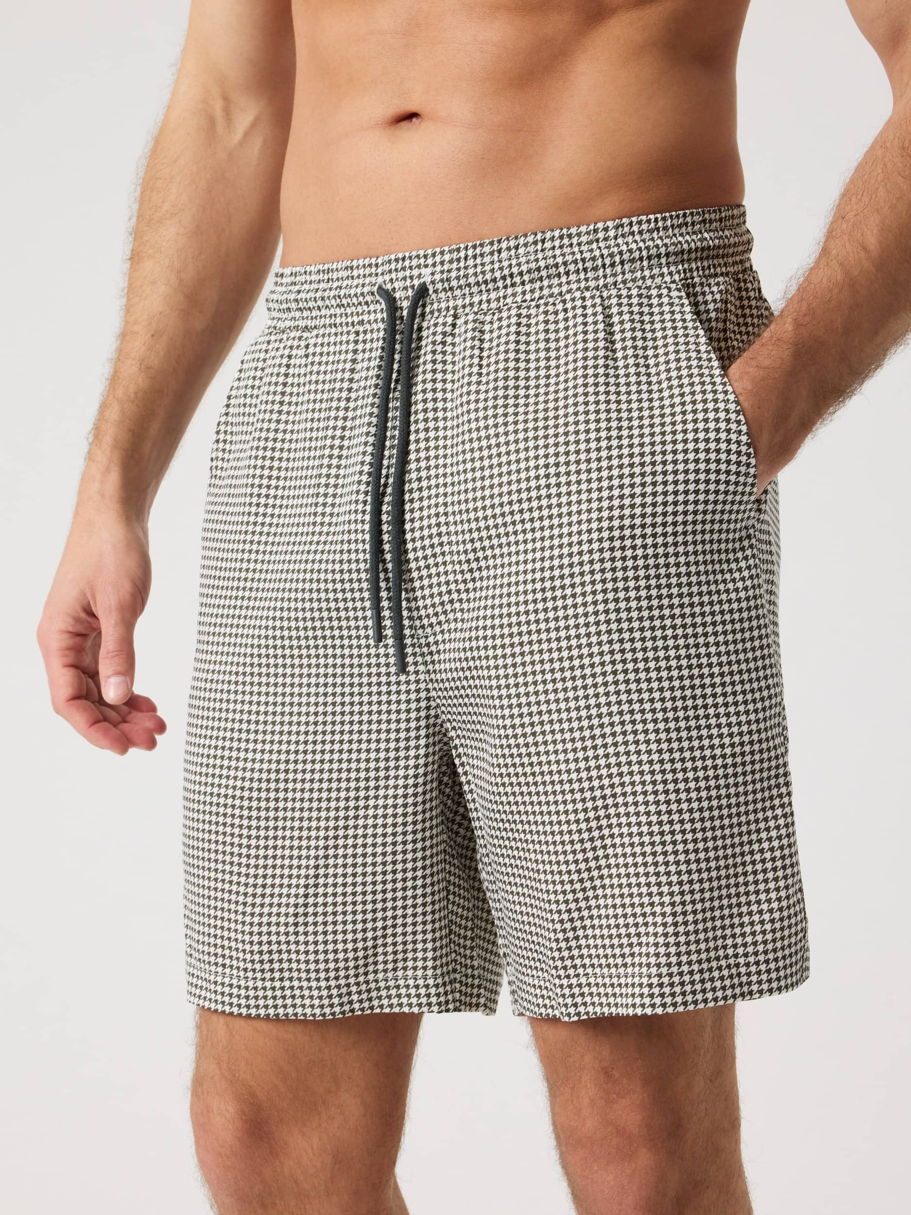 Borg Lyocell Resort Shorts - Men - Houndstooth 3 | Björn Borg