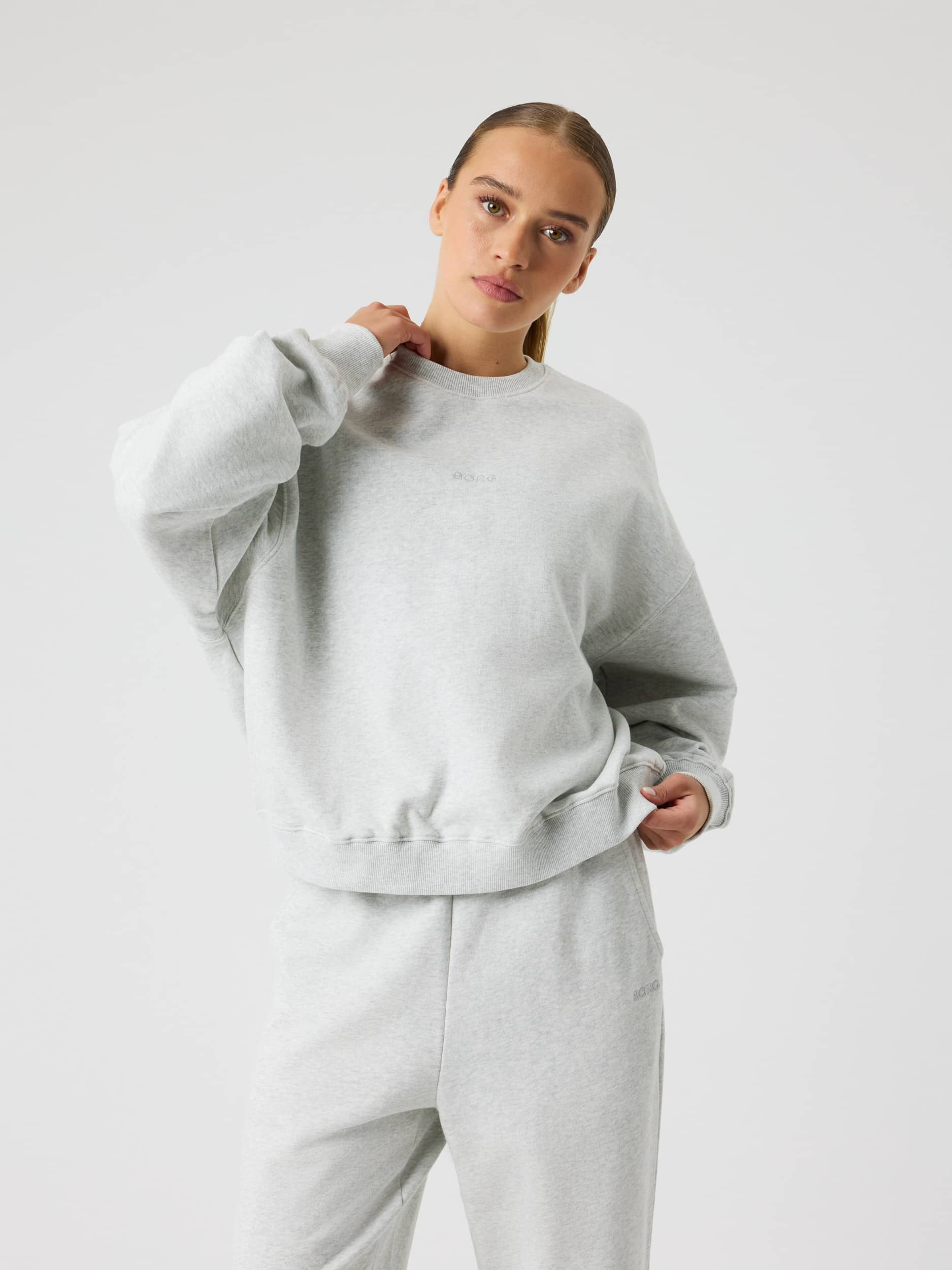 スウェット OVERSIZED SWEATSHIRT GREY Studio Oversized Sweatshirt - Ultra Light Grey Melange | Björn Borg