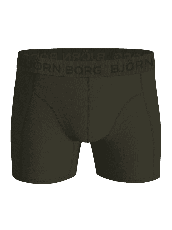 Front view of the green Bamboo Cotton Blend Boxers 3-pack, functional boxer briefs made from soft bamboo viscose. - Image 2