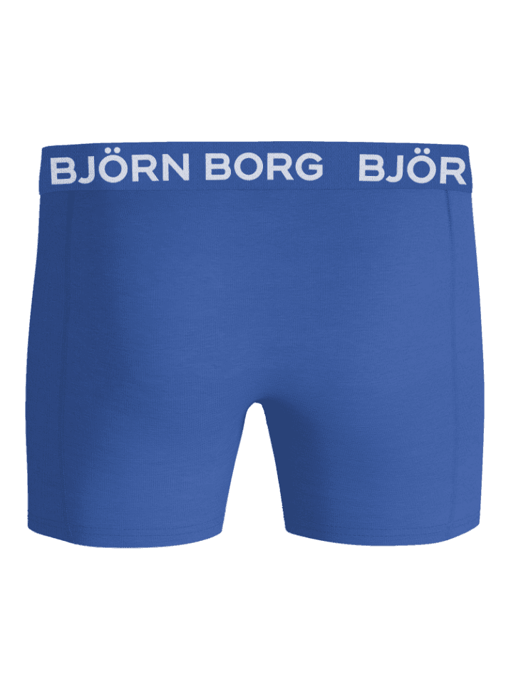 Cotton Stretch Boxers 3-pack i blått med en mjuk resår i mikrofiber och vita logotyper för stil och funktion. - Image 3