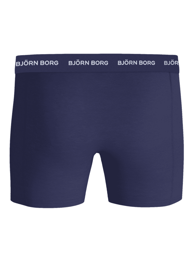 Cotton Stretch Boxers 3-pack i Navy set forfra med funktionel bomuldsstretch og elastisk logolinning. - Image 3