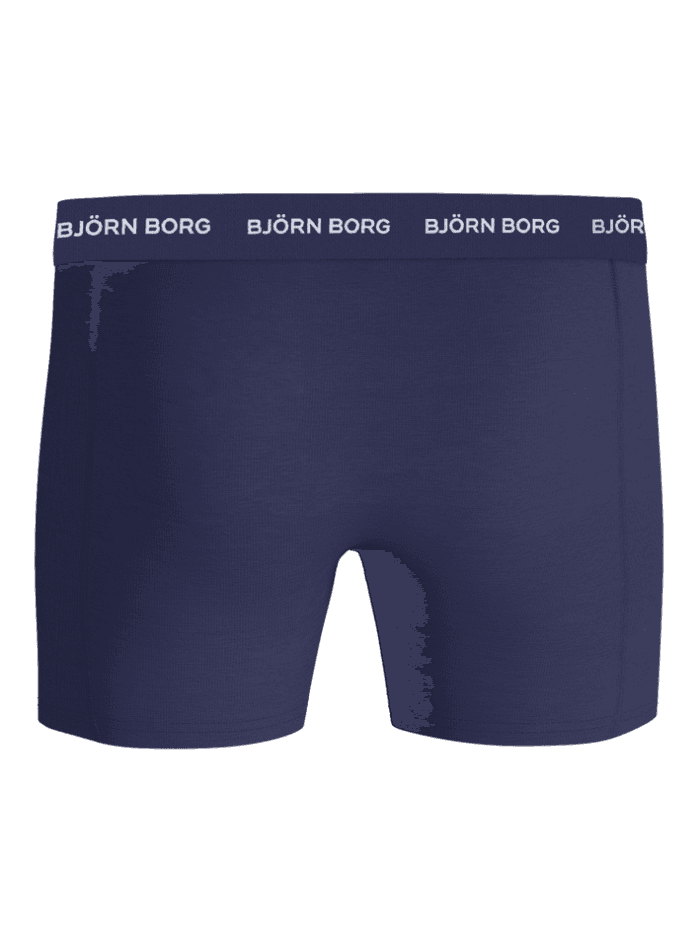 Front view of the navy Cotton Stretch Boxers 3-pack, featuring functional cotton boxer briefs with a logo waistband. - Image 3