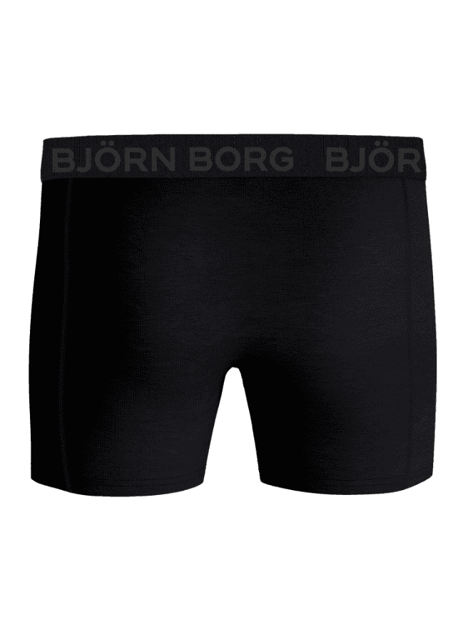 Zwarte Cotton Stretch Boxers 5-pack van katoen met een grijze logotailleband, functionele herenboxers in vooraanzicht. - Image 3