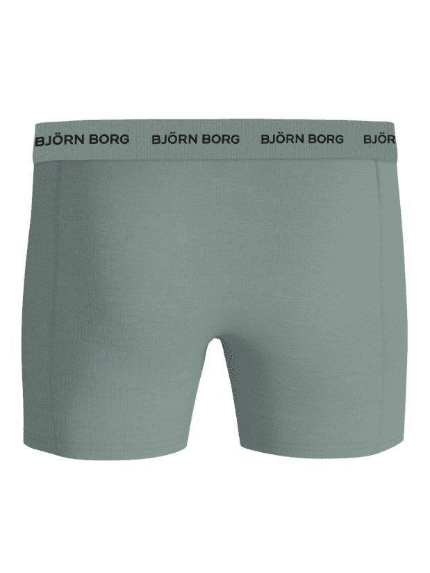 Cotton Stretch Boxers 7-pack i grå set forfra i en stilfuld bomuldskvalitet med sort logo og funktionel pasform. - Image 3