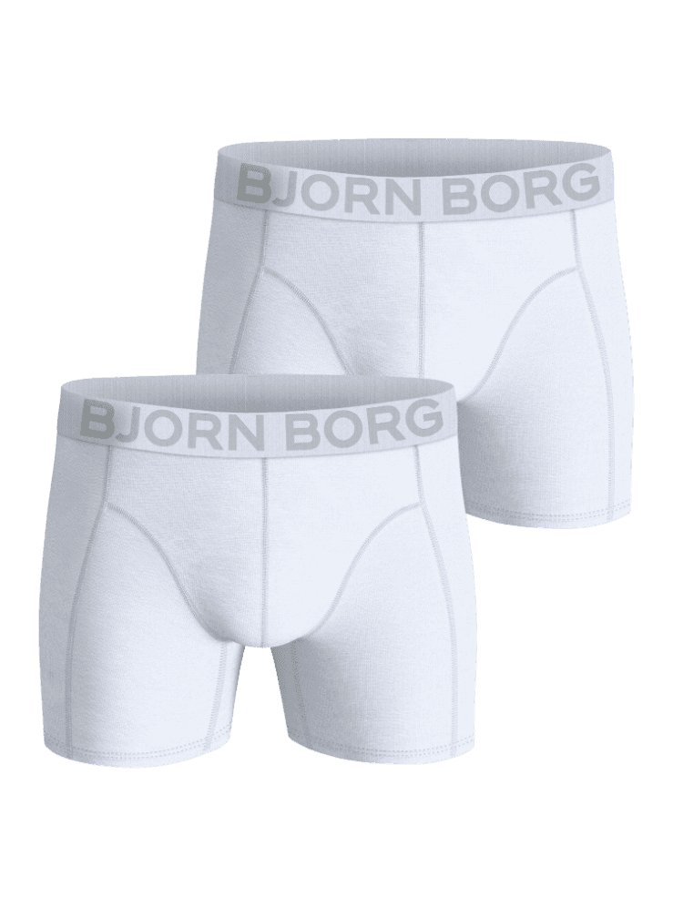 Björn Borg - Organic Cotton Stretch Boxers 2-pack Wit Heren - Image 1