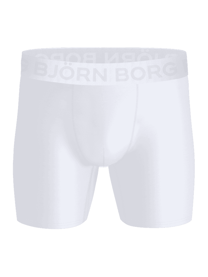 Sports Microfiber Boxers 3-pack i White (Hvid) i mikrofiber set forfra til træning med strækbar pasform. - Image 5