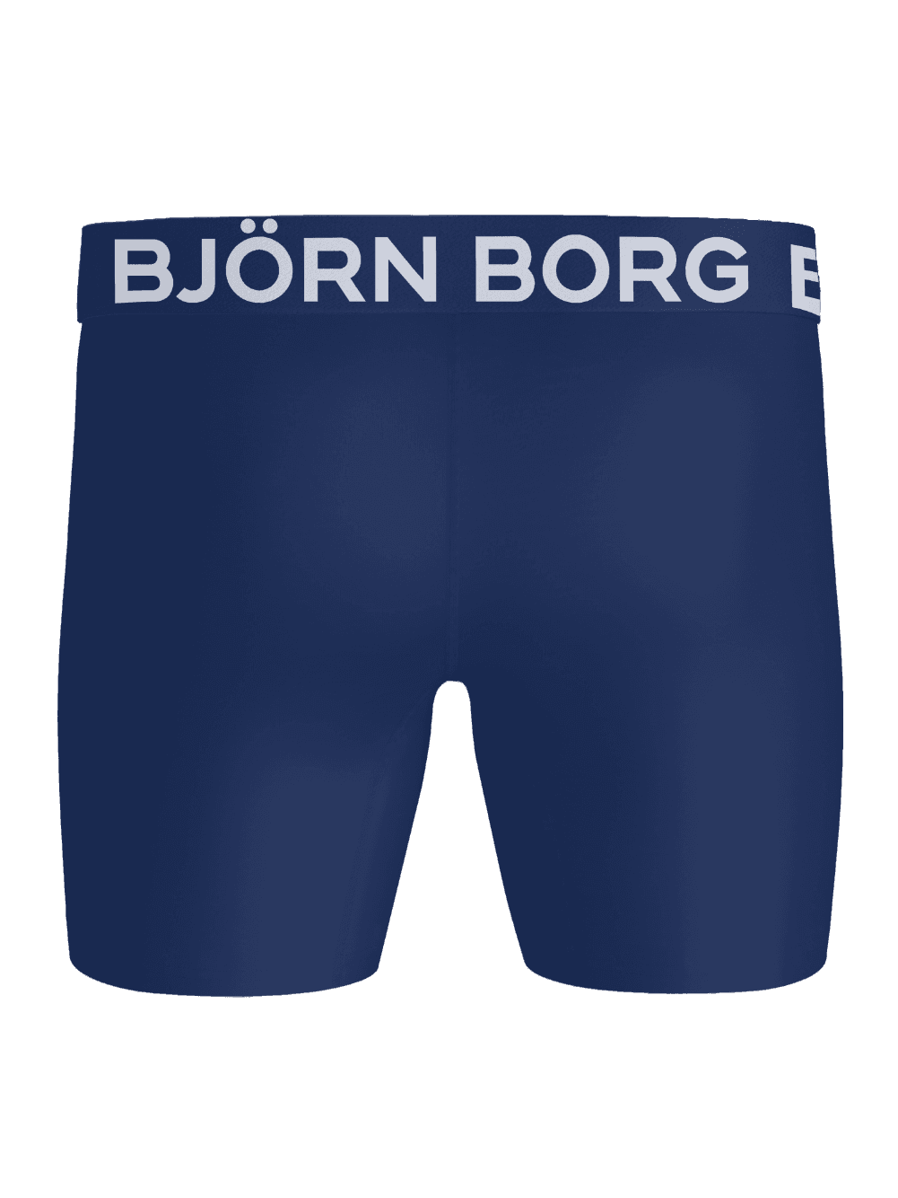 Front view of the navy Sports Microfiber Boxers 3-pack, quick-dry performance boxer briefs for training with a white logo. - Image 3