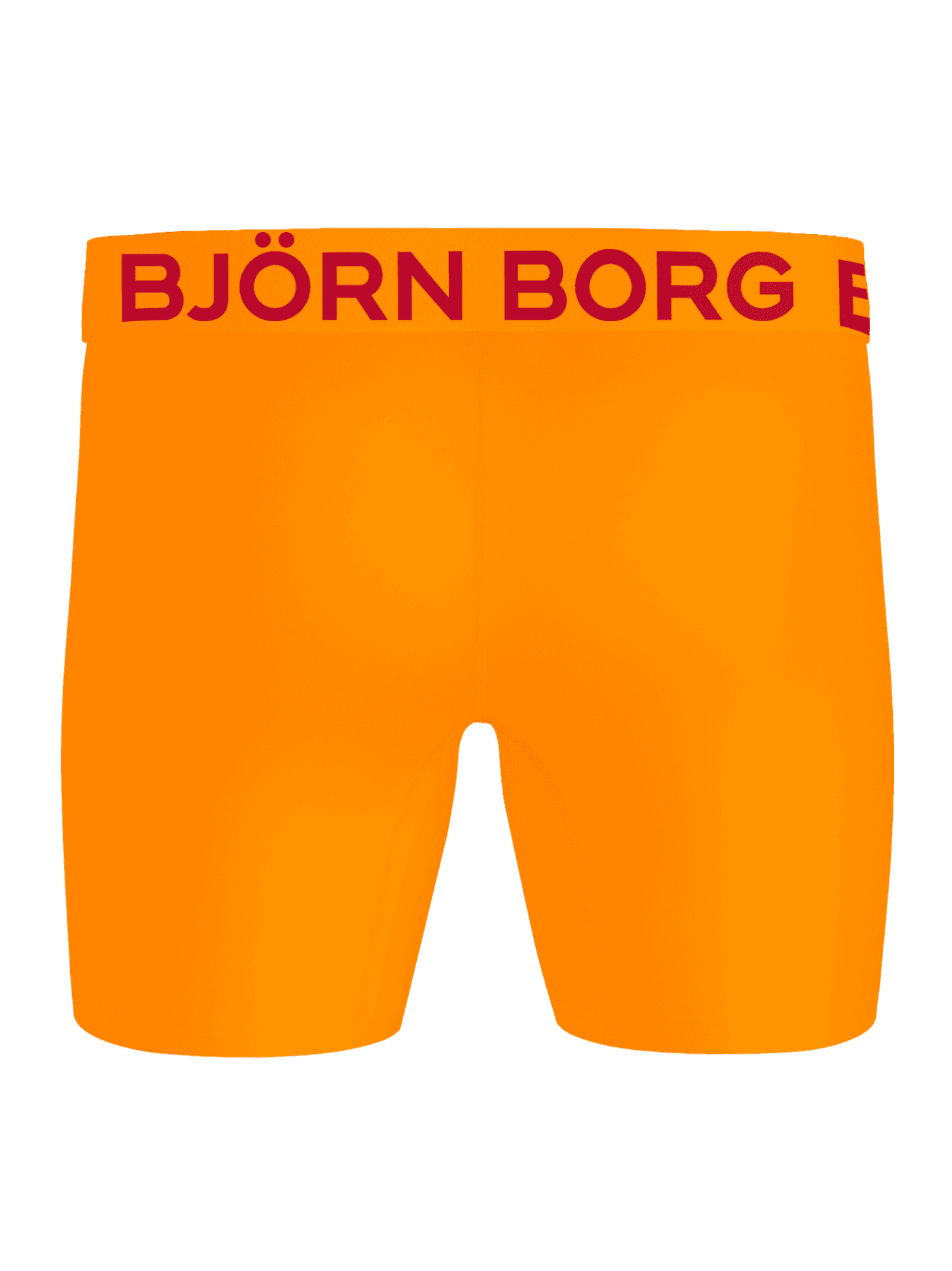 Orange Sports Microfiber Boxers 2-pack sedda framifrån, träningskalsonger för herrar i mikrofiber med en röd logotyp. - Image 3