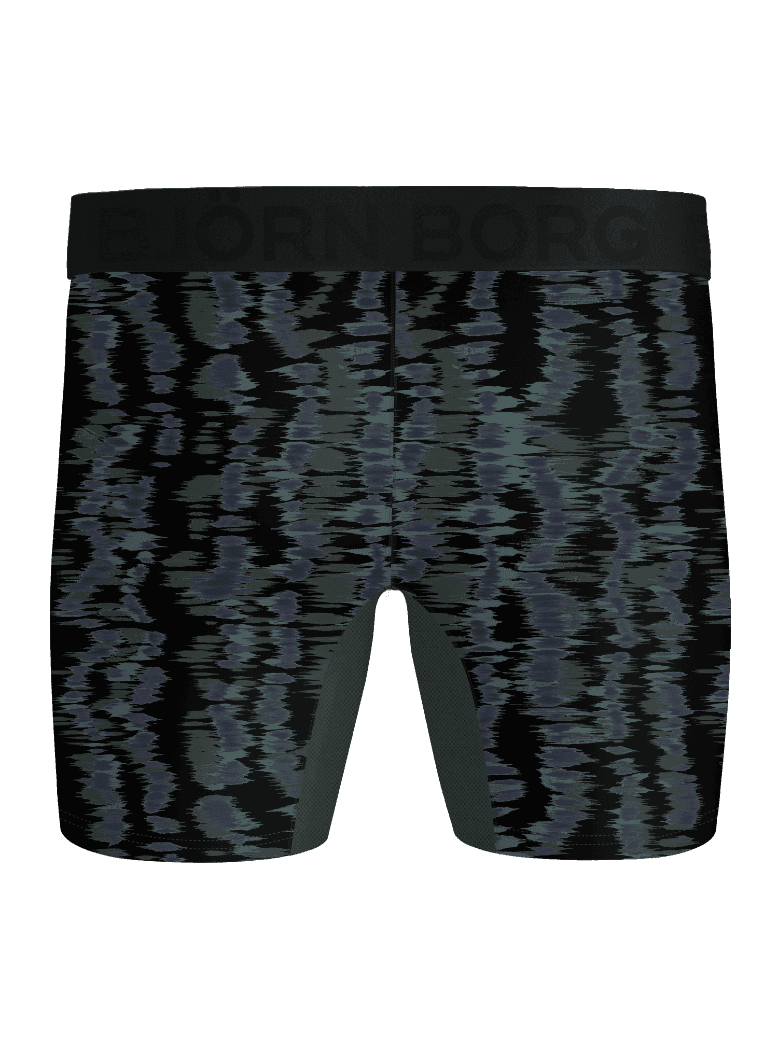 Sports Lightweight Boxers 2-pack in green and black print featuring a tonal logo and mesh panel for training. - Image 3