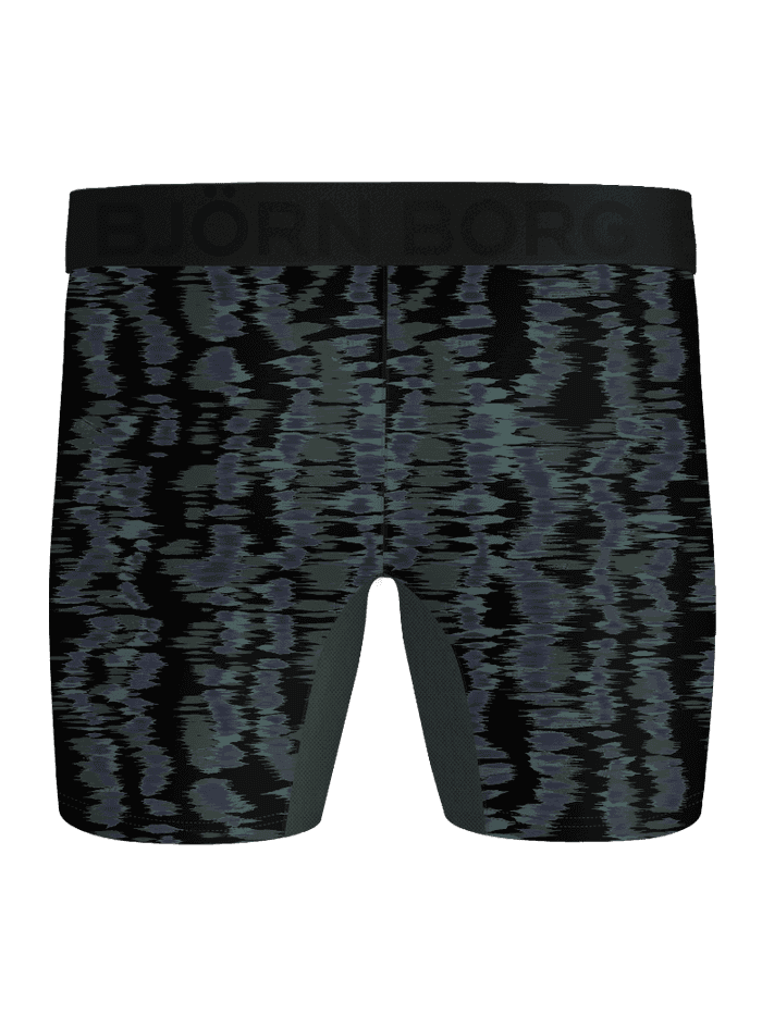 Sports Lightweight Boxers 2-pack i grønt og sort print med tonalt logo og mesh-panel til træning. - Image 3