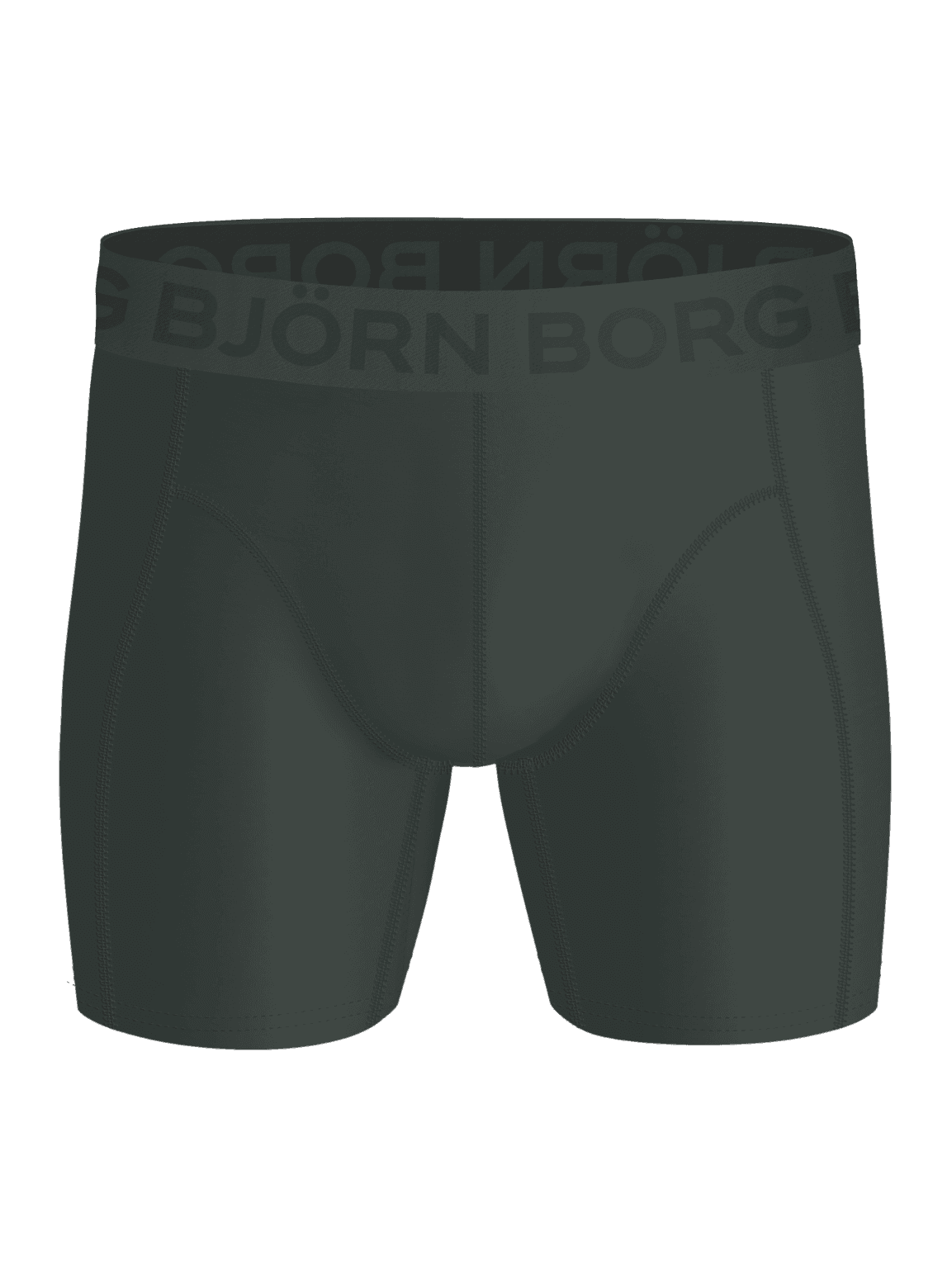 Front view of the Sports Lightweight Boxers 2-pack in green, functional training boxer briefs in breathable microfiber. - Image 4