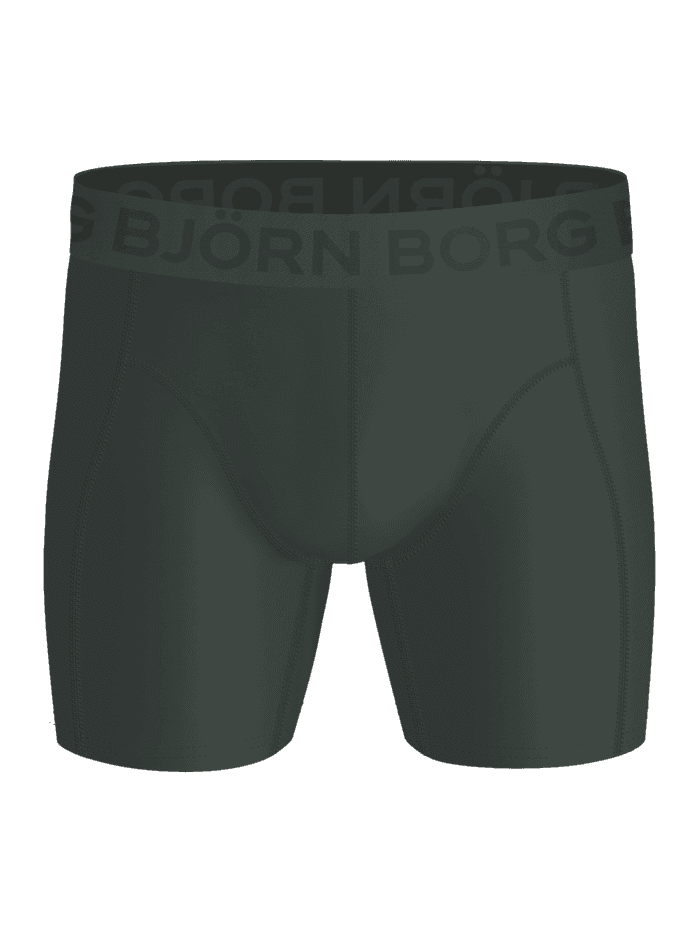 Sports Lightweight Boxers 2-pack i Grøn set forfra med gråt logo, funktionelle træningsboxere i åndbar mikrofiber. - Image 4