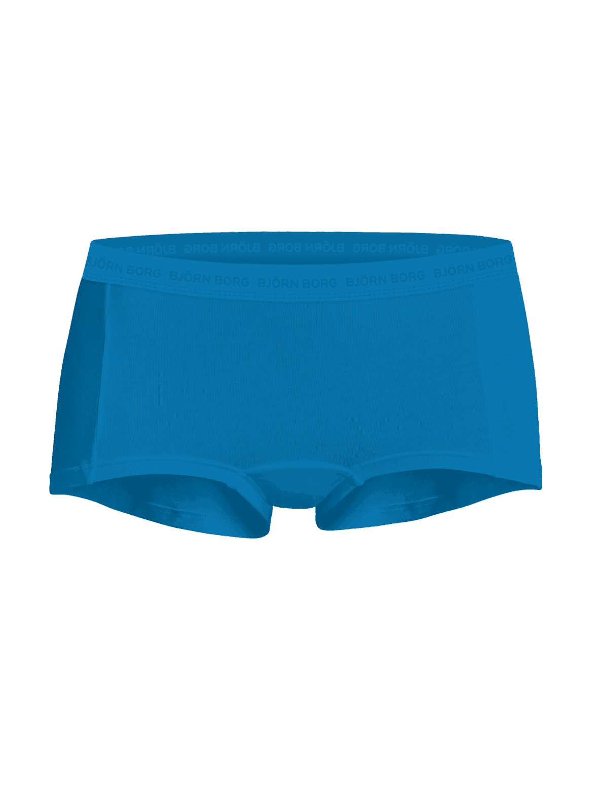 Blue Everyday Cotton Boxer Shorts 3-pack for women, made from organic cotton with a mid-rise fit and branded waistband. - Image 4