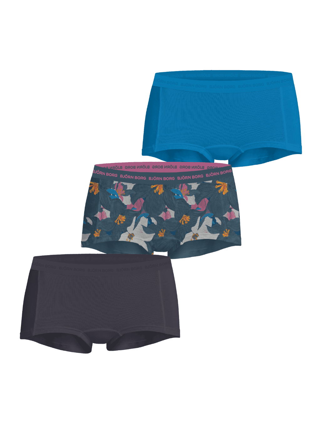 Everyday Cotton Boxer Shorts 3-pack - Blue, Print, Grey | Björn Borg