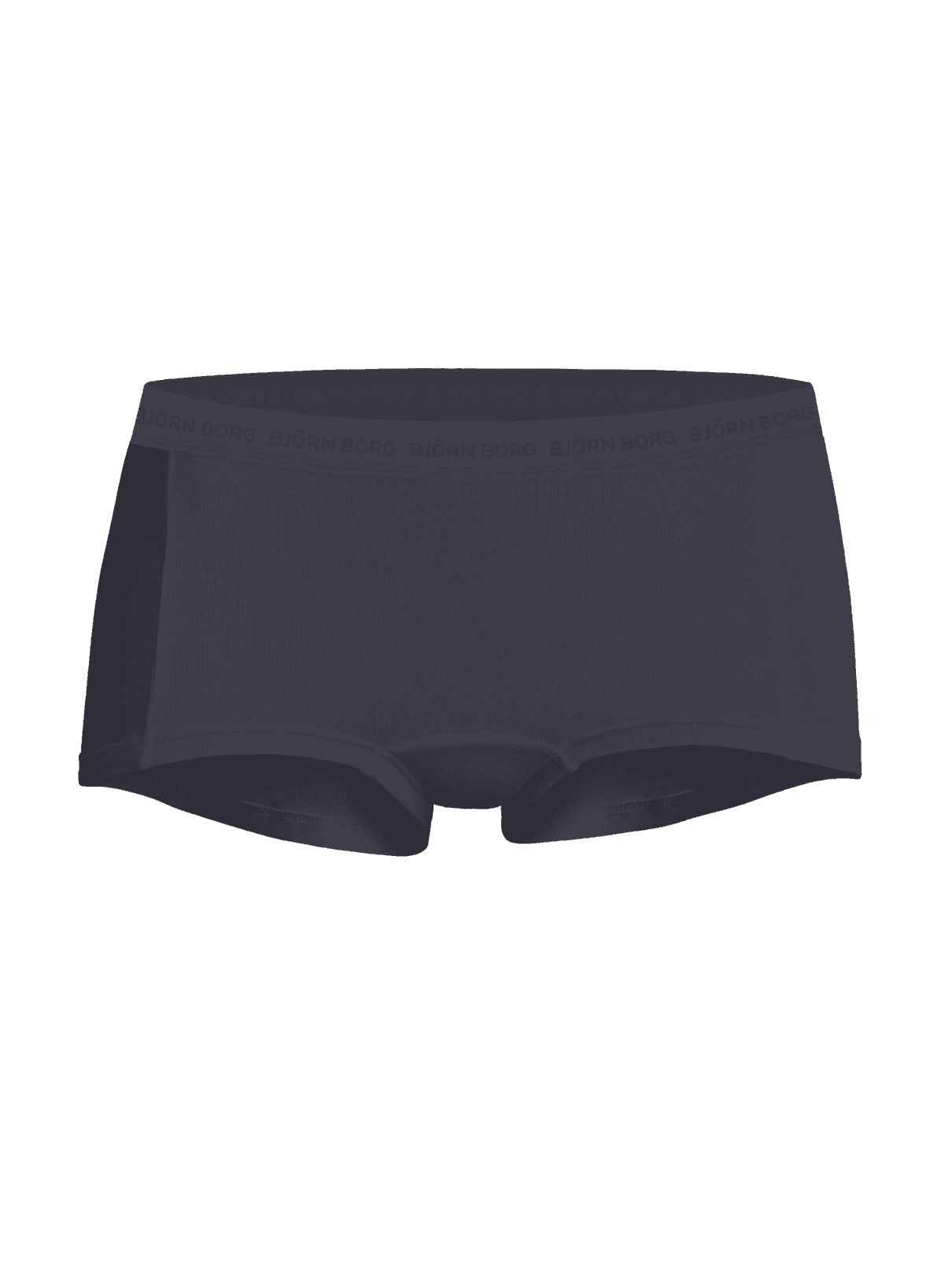 Everyday Cotton Boxer Shorts 3-pack in grey for women, featuring soft organic cotton and a grey logo waistband. - Image 2