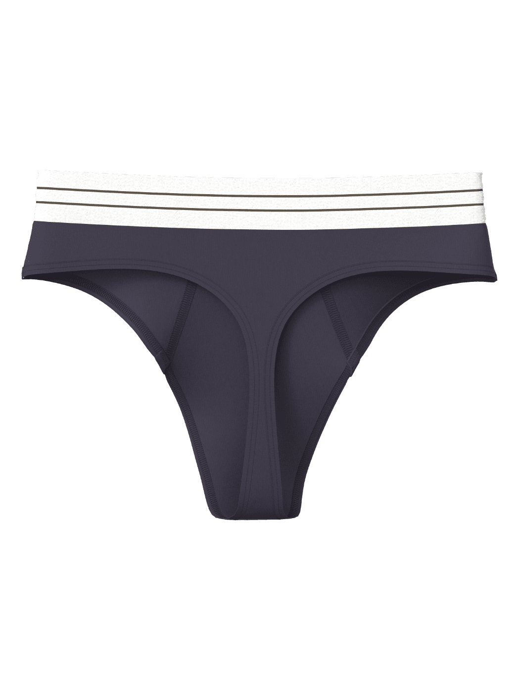 Grijze Original Thongs 2-pack voor dames in vooraanzicht, gemaakt van zacht katoen met een heritage-tailleband. - Image 3