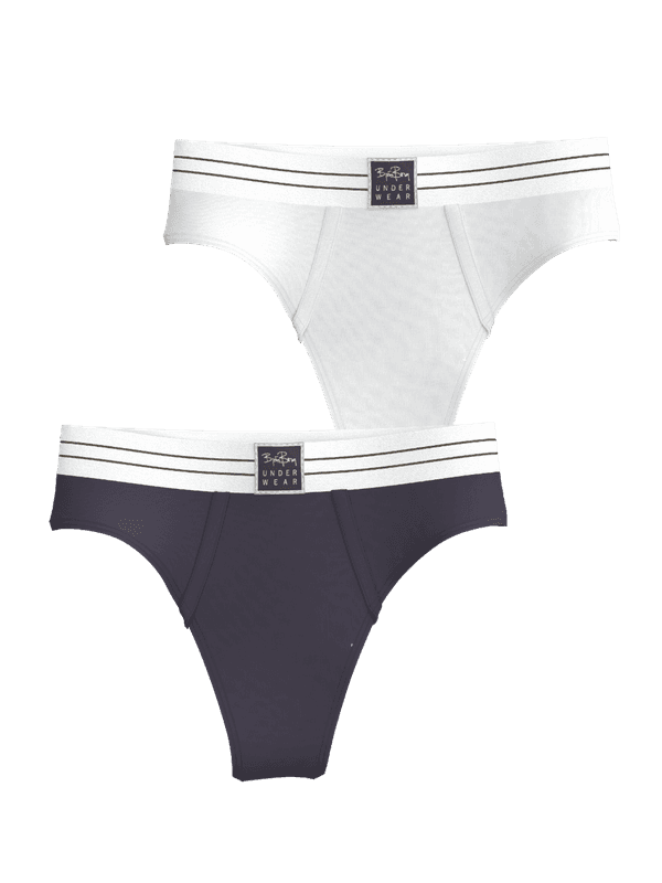 Original Thongs 2-pack in Weiß und Grau mit Heritage-Gummibund und weichem Baumwoll-Stretch für Damen.