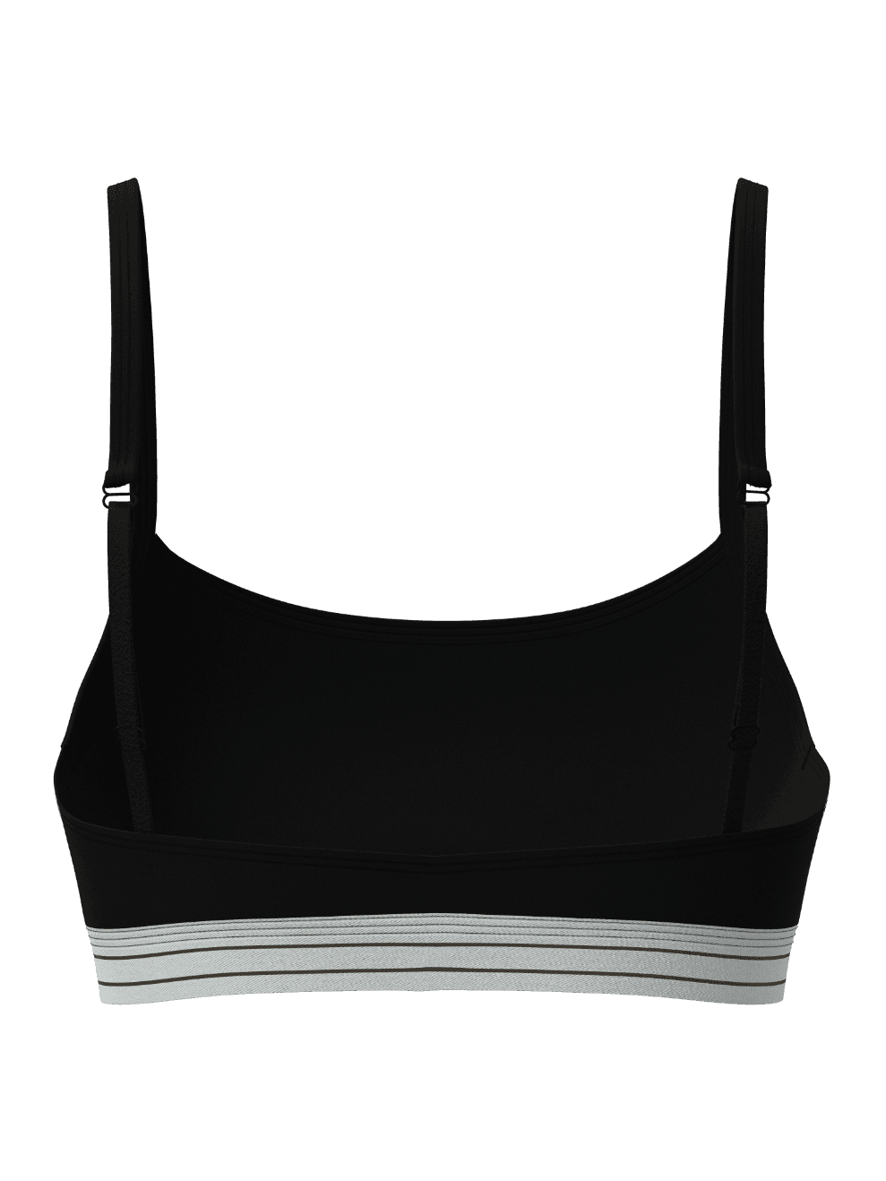 Original Bralette i Black Beauty (Sort) set bagfra med justerbare stropper og en stribet elastikkant. - Image 2