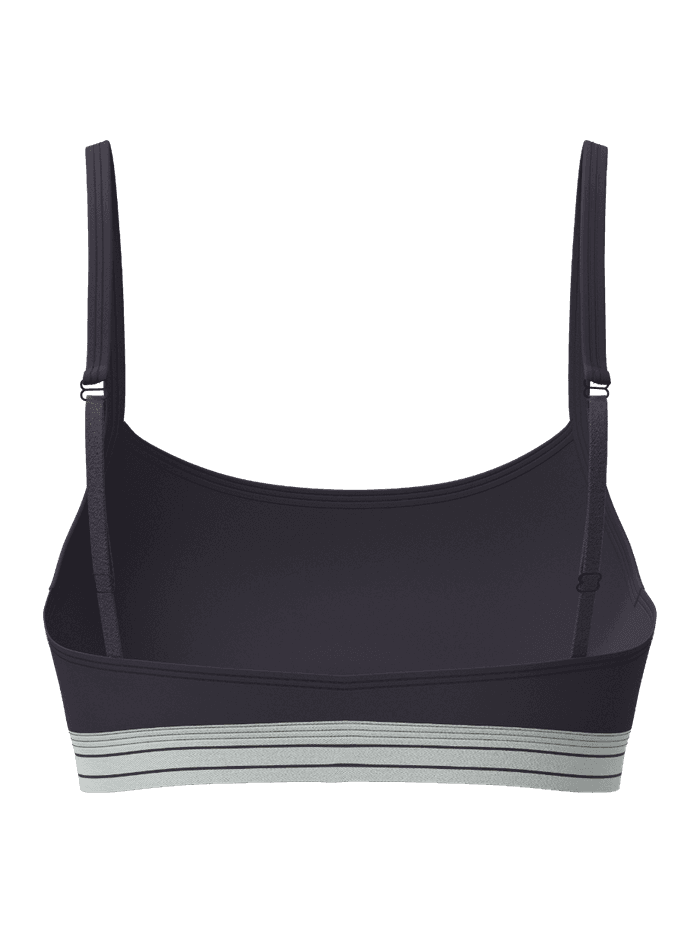 Vorderansicht des Original Bralette in Marineblau aus weicher Bio-Baumwolle mit verstellbaren Trägern für perfekten Sitz. - Image 3