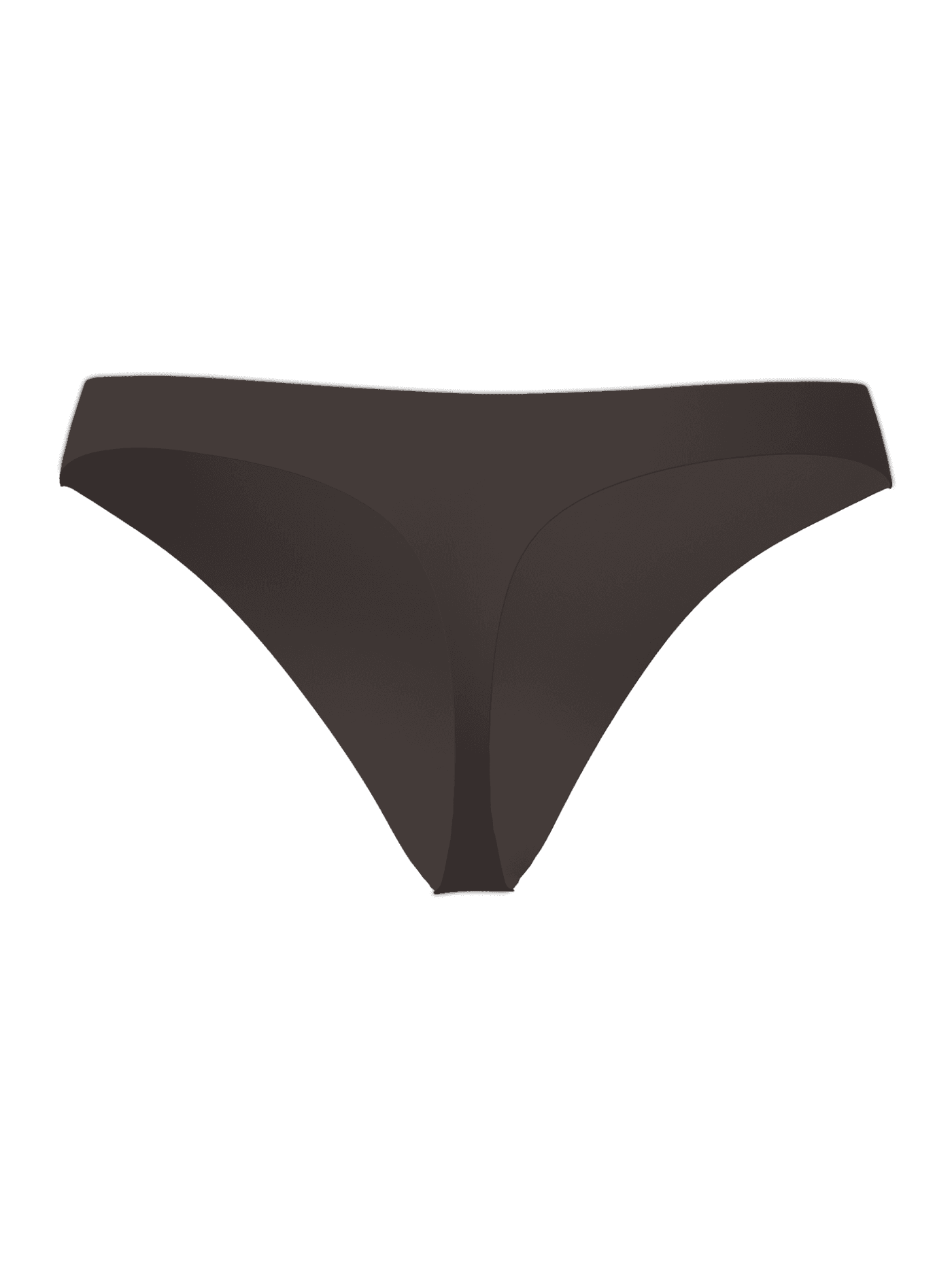 Invisible Thongs 3-pack in bruin met naadloze lasercut randen en een zachte pasvorm van microvezel, achteraanzicht. - Image 3