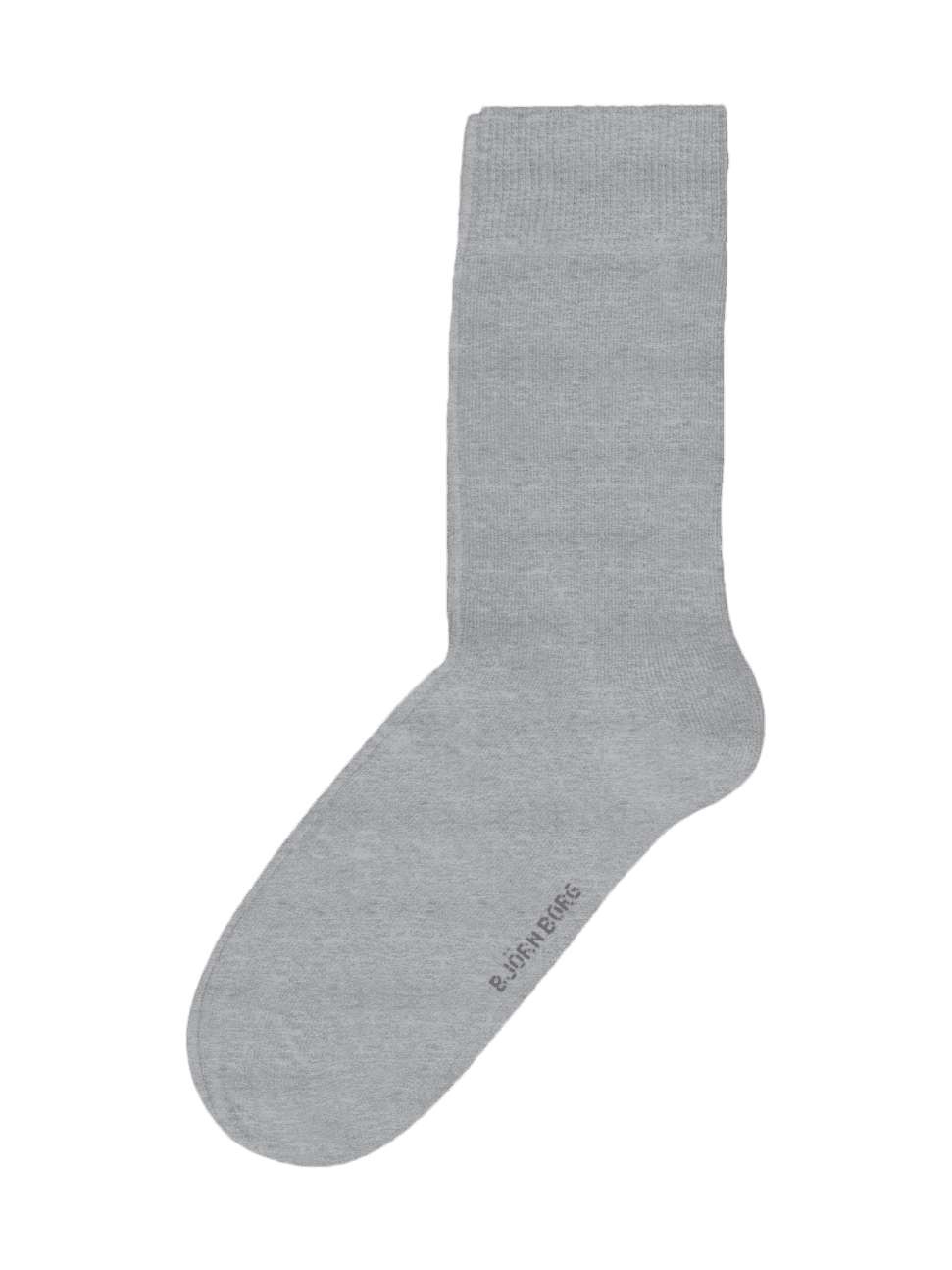 Essential Socks 10-pack in grey melange, featuring a soft cotton-rich knit, ribbed cuff, and logo under the foot. - Image 4
