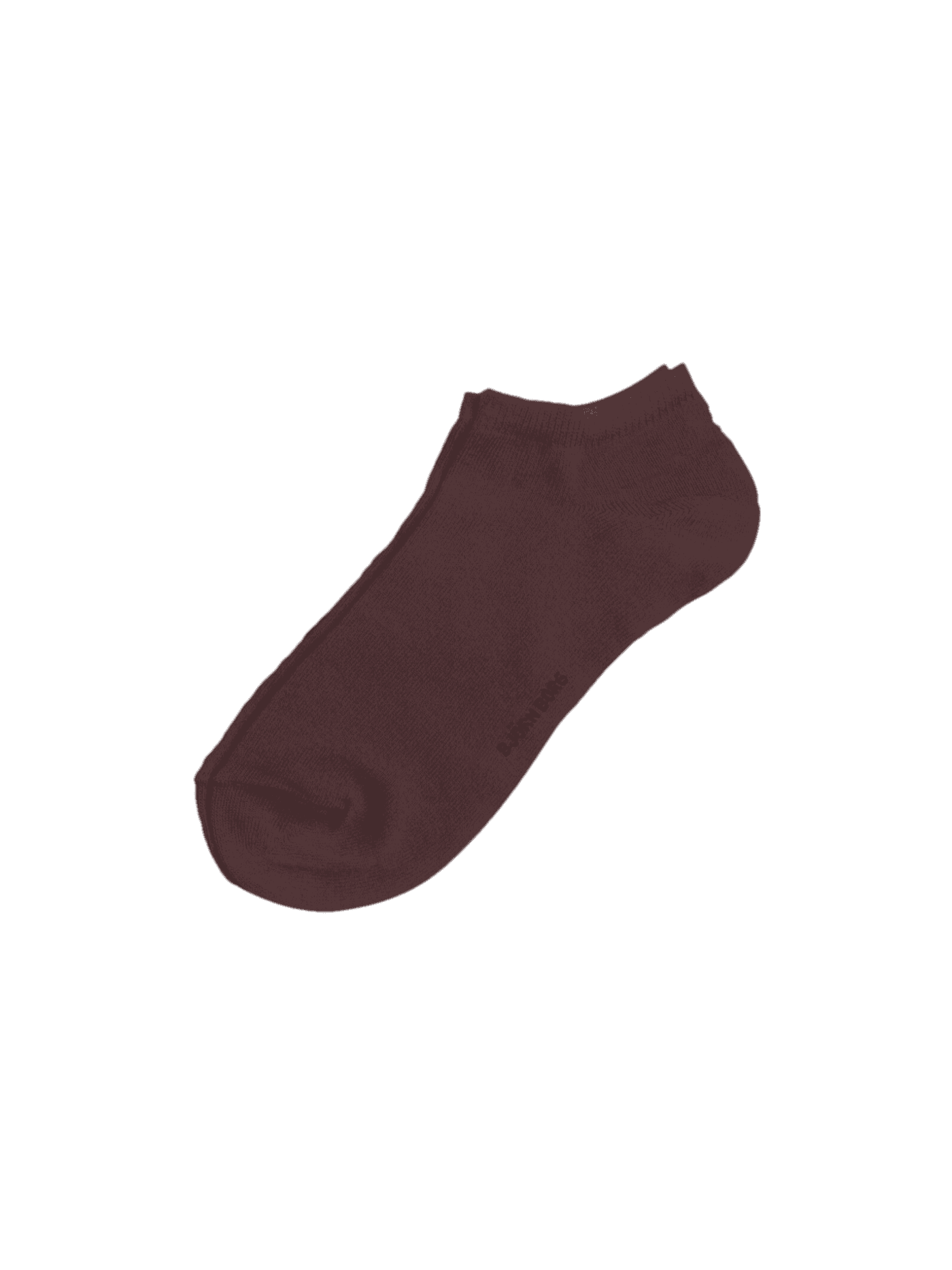 Side view of the red Essential Ankle Socks 3-pack in a soft fine-knit cotton blend with a ribbed cuff. - Image 2