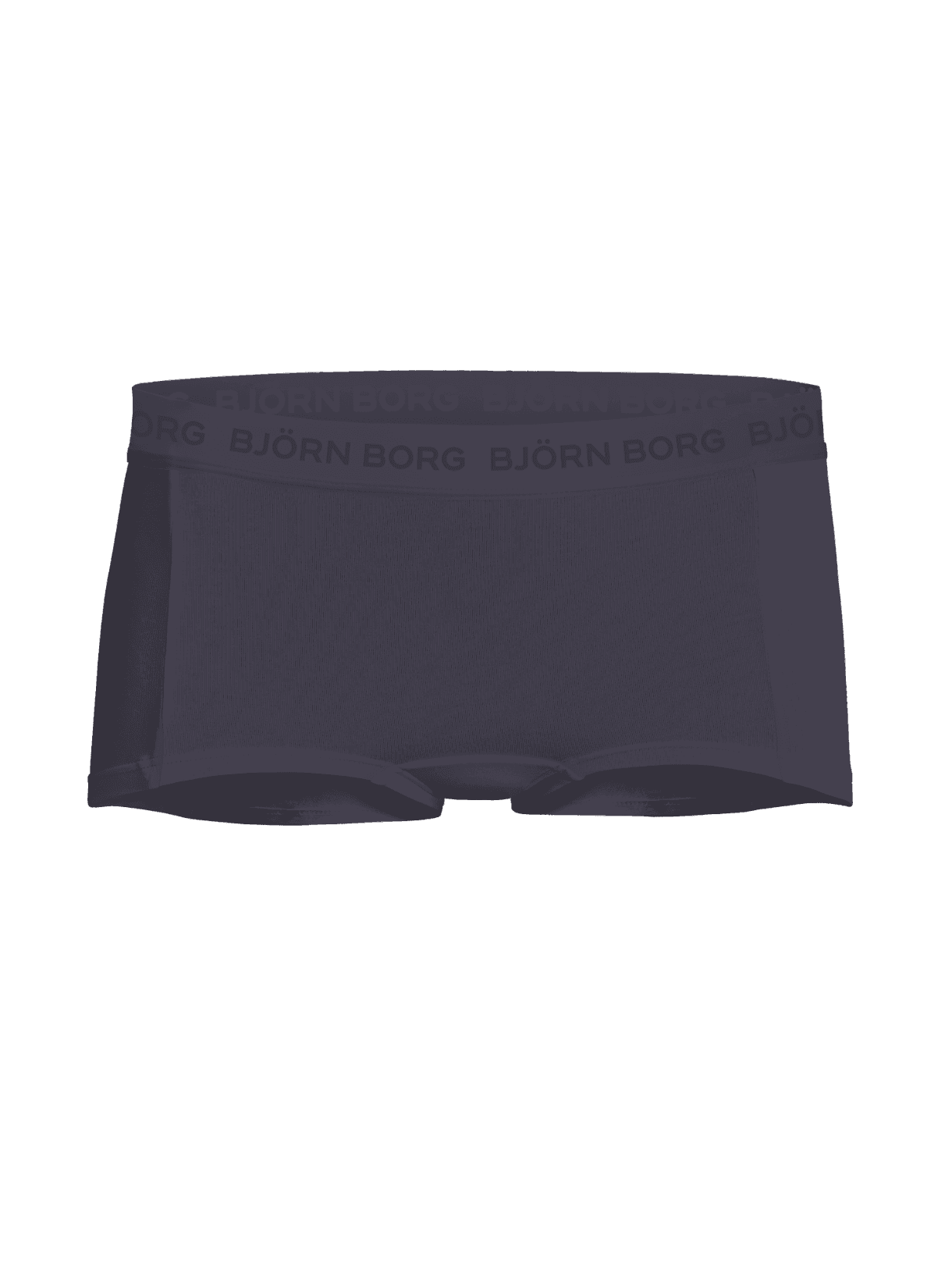 Front view of the Cotton Stretch Boxer Shorts 3-pack for kids in grey, featuring a soft elastic logo waistband. - Image 2