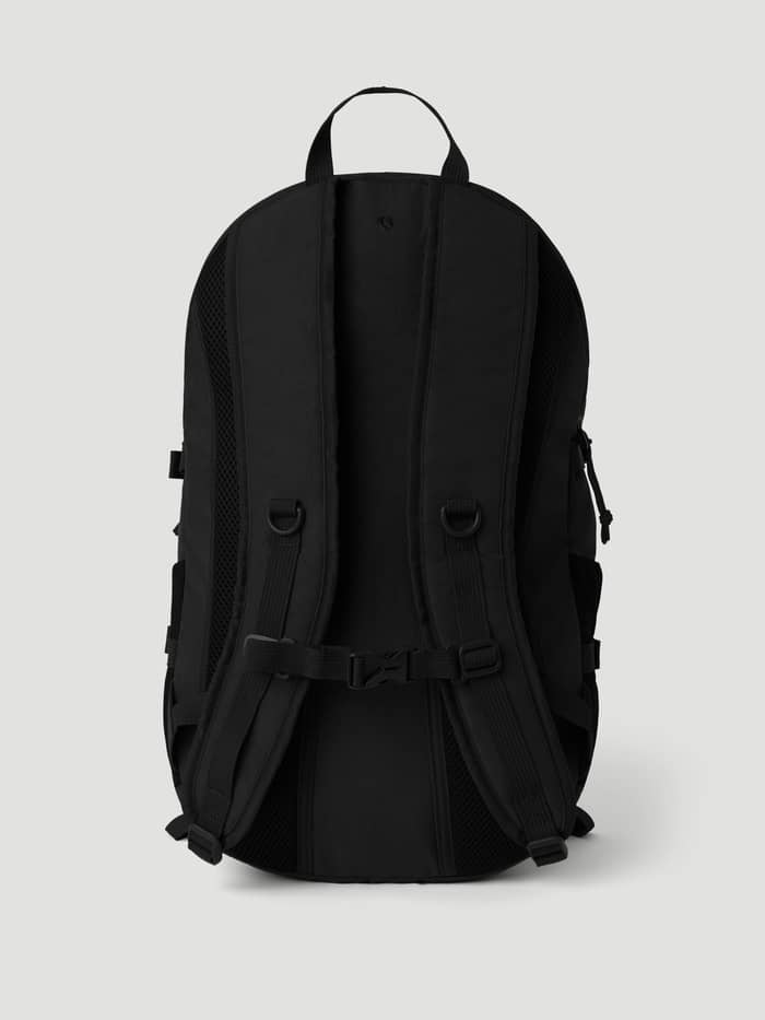Back view of the Borg Explorer Backpack 28L in Black Beauty (Black) featuring adjustable shoulder straps and breast strap. - Image 2