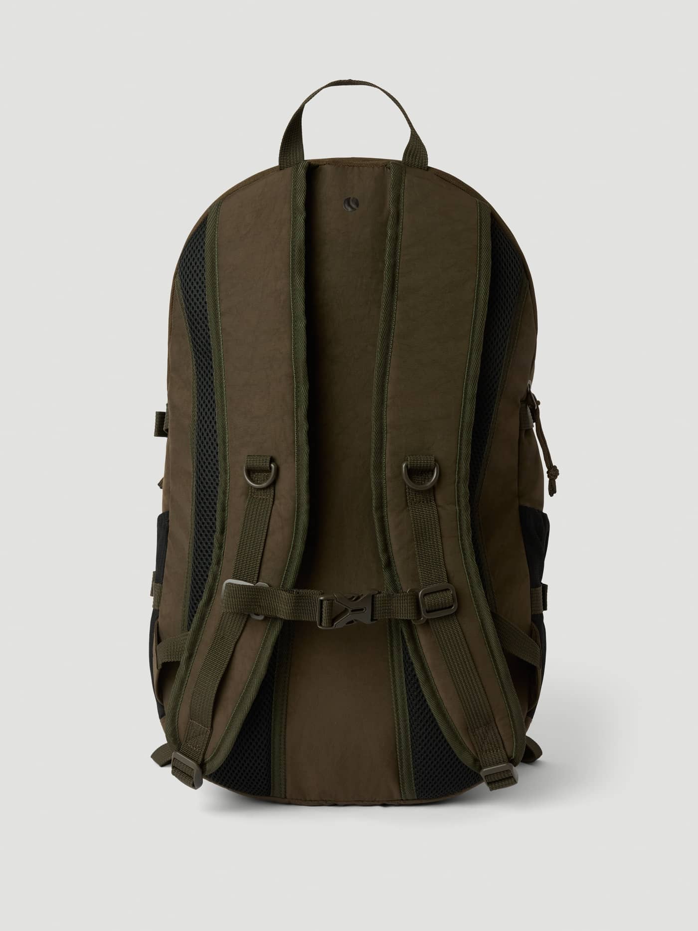 Rear view of the durable Falcon (Brown) Borg Explorer Backpack 28L with a padded backpanel and adjustable training straps. - Image 2
