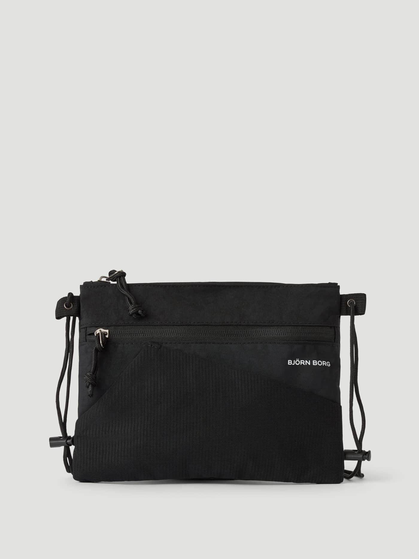 Borg Explorer Crossover Bag in Black Beauty (Schwarz), Performance-Trainingstasche mit weißem Logo und Washed-Effekt. - Image 1