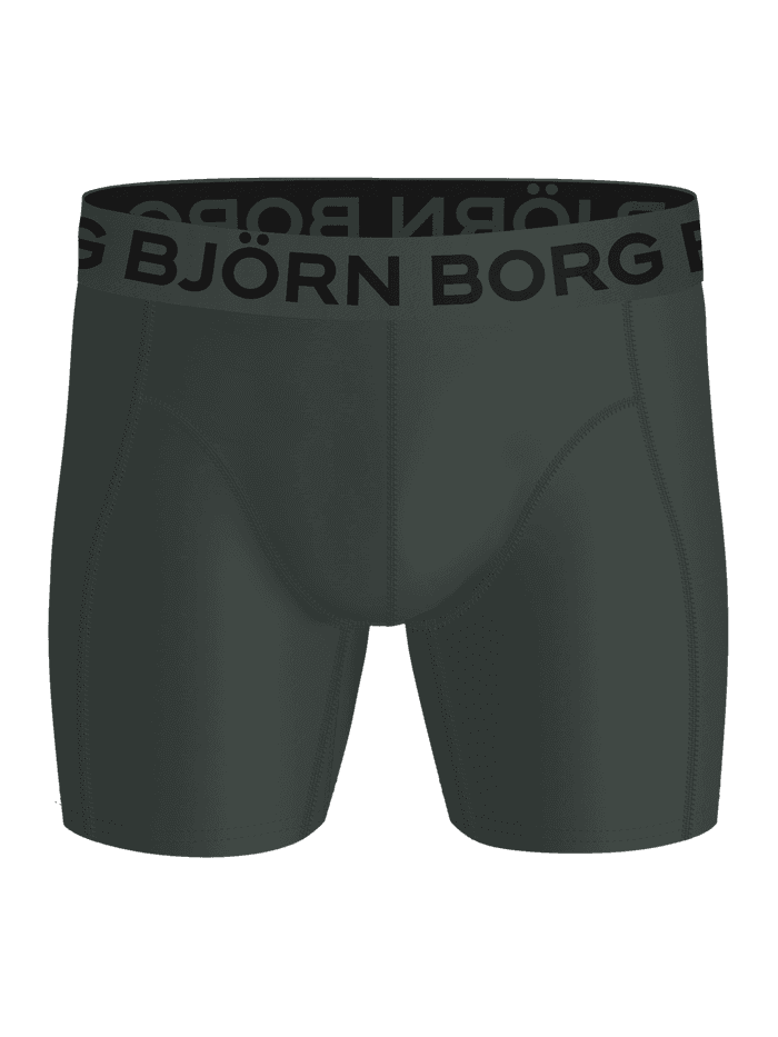Vooraanzicht van de groene Sports Lightweight Boxers 2-pack met zwart logo, performance boxers voor kids training. - Image 4