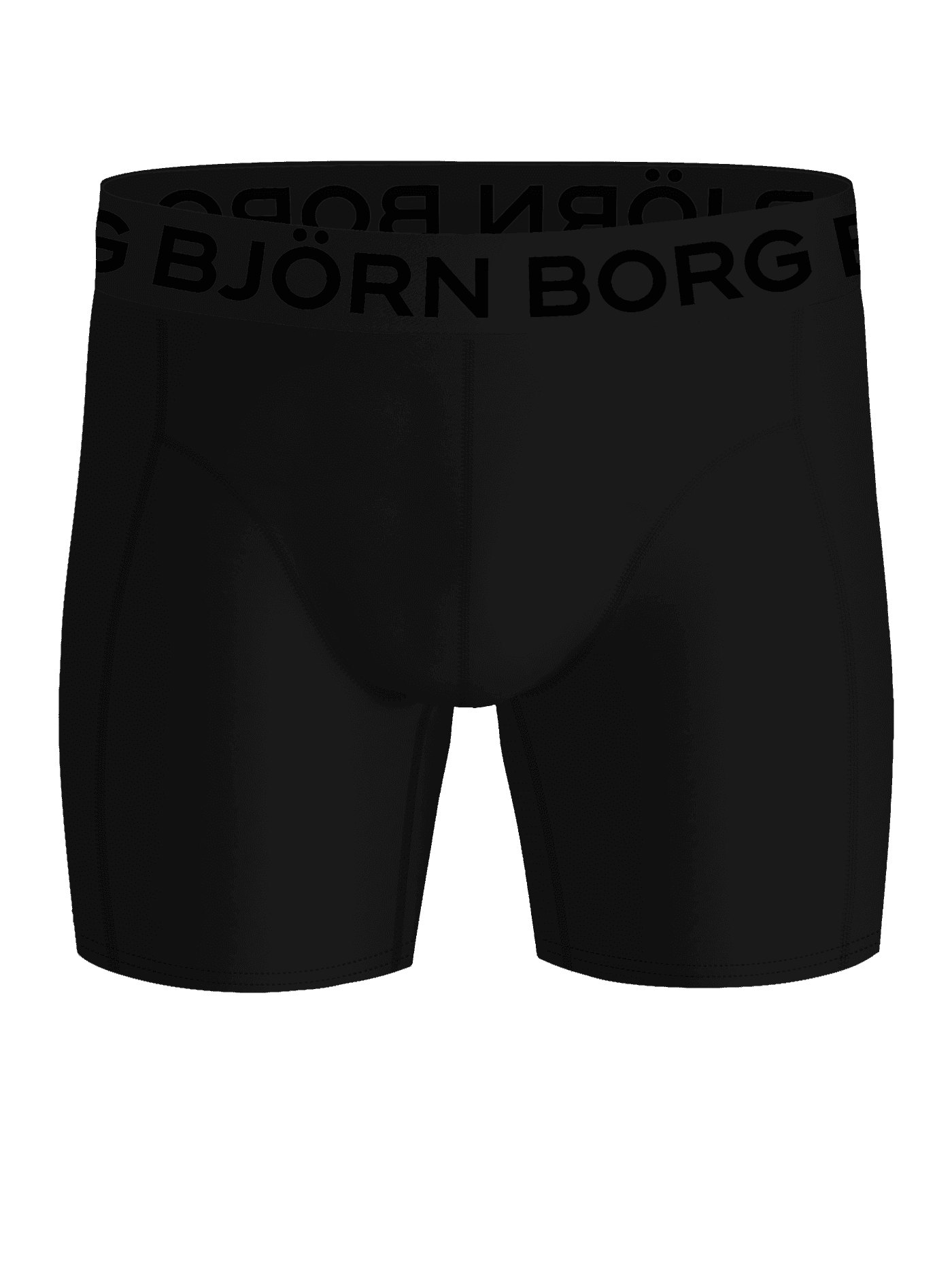 Sports Lightweight Boxers 2-pack i svart för kids sedda framifrån med en svart logoresår för träning. - Image 2