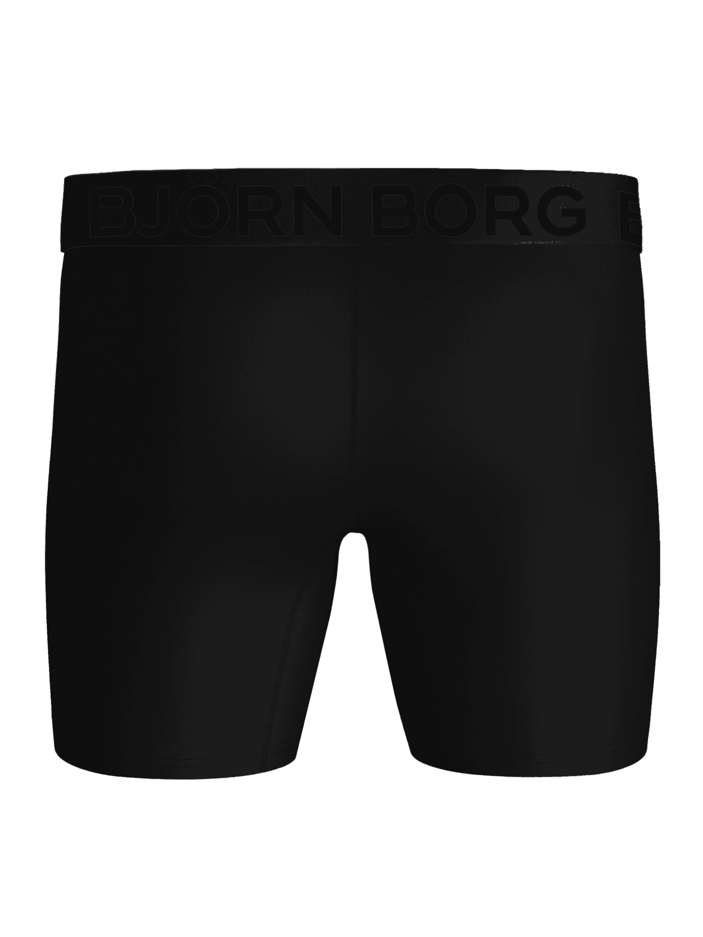 Bakifrån på svarta Björn Borg Sports Lightweight Boxers 2-pack för kids med svart logotyp för träning. - Image 3