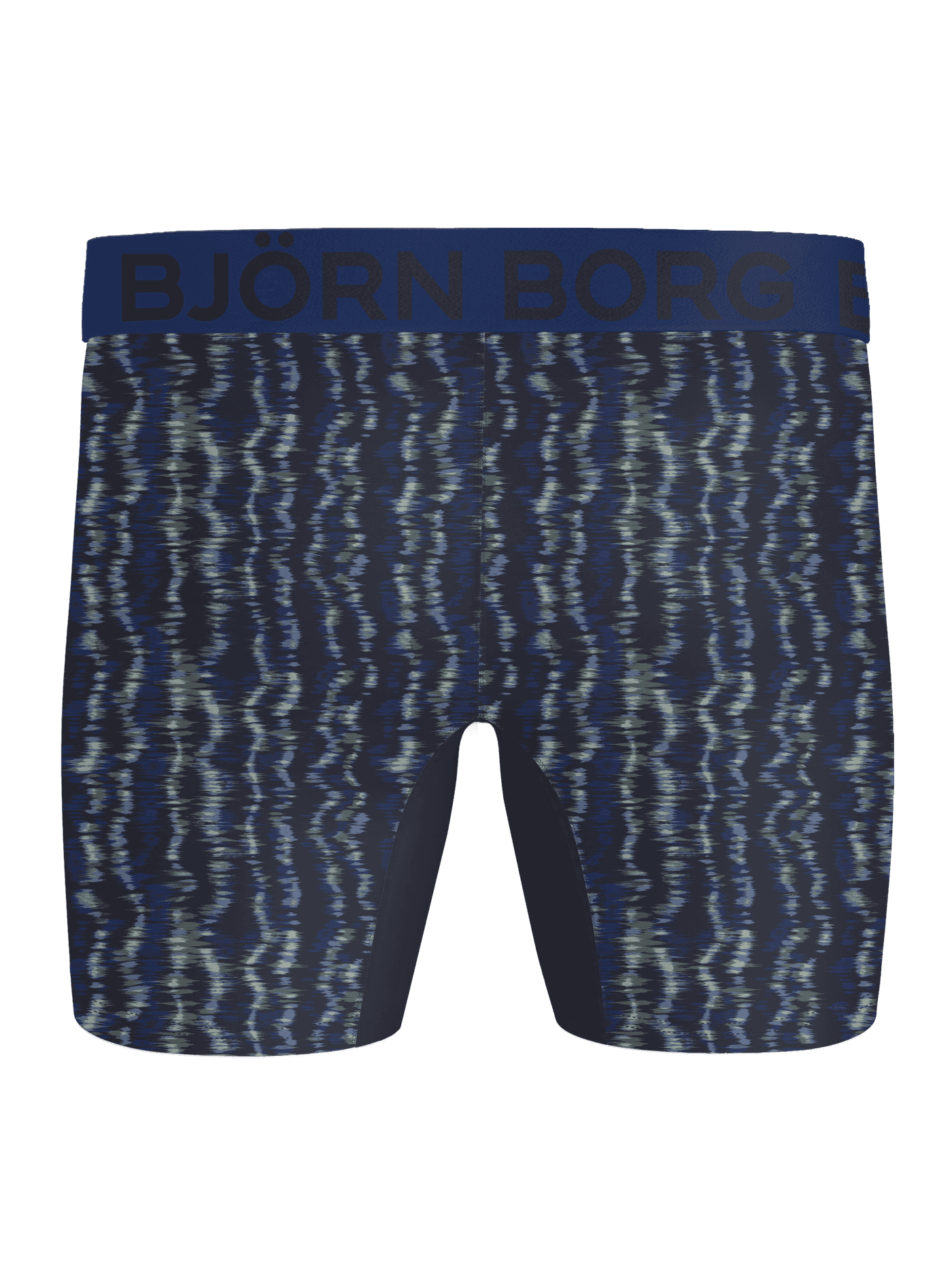 Sports Lightweight Boxers 2-pack kids' microfiber training boxer briefs in a green and navy print with a black logo. - Image 3