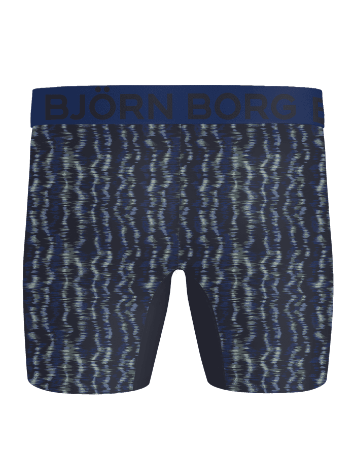 Sports Lightweight Boxers 2-pack voor kids in groene en donkerblauwe print van microvezel met zwart logo voor training. - Image 3